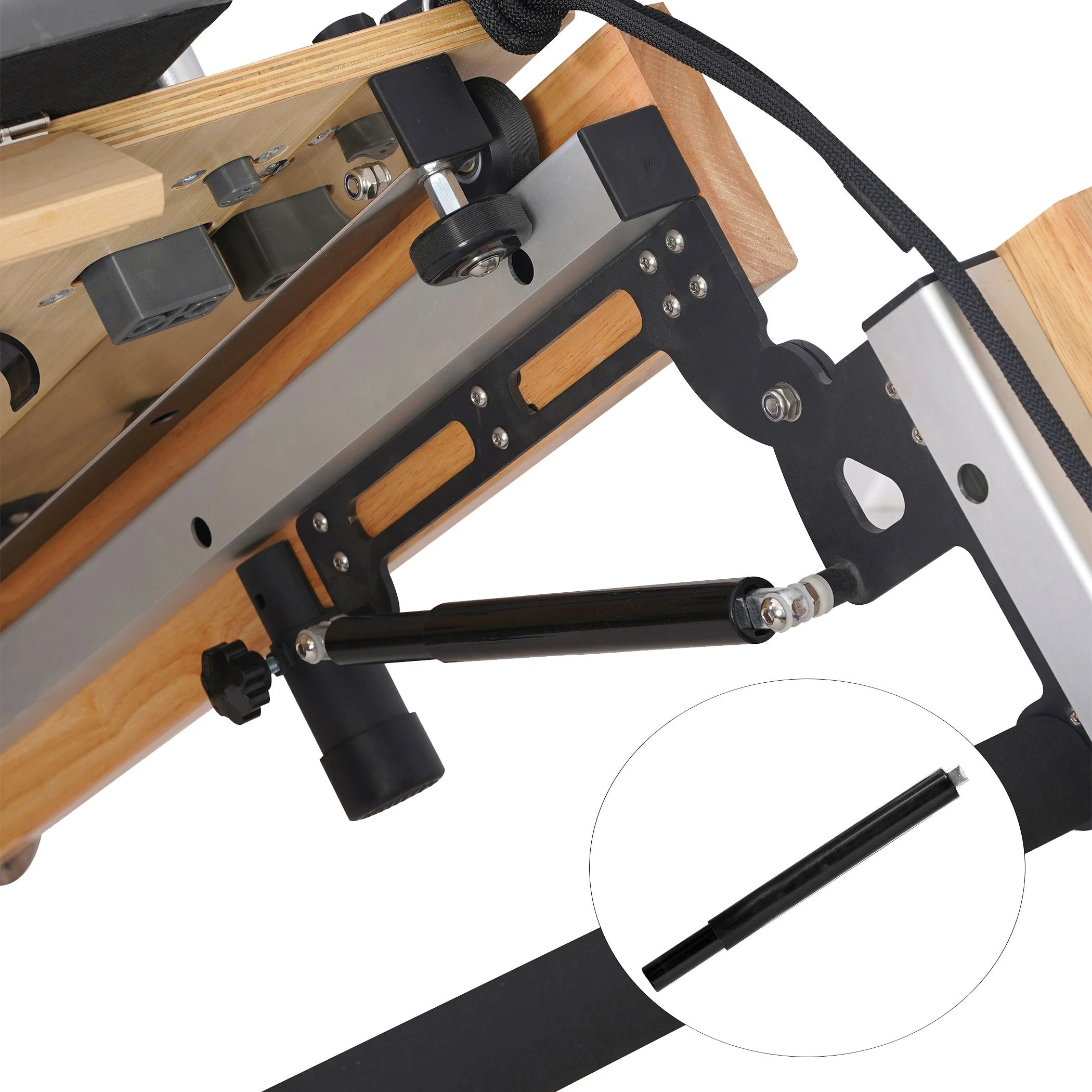 Foldable Oak Pilates Reformer Grey