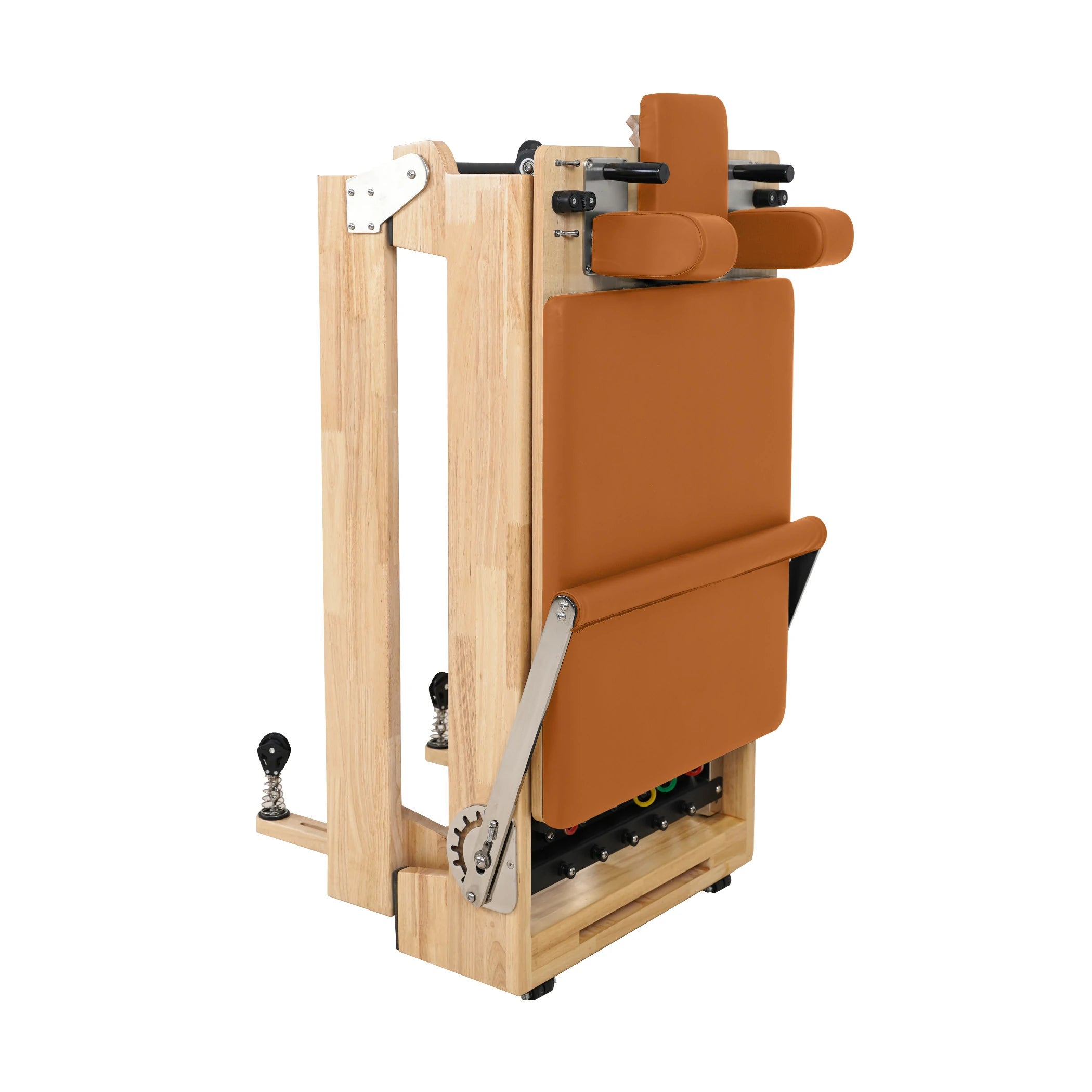 Oak Folding Classic Pilates Reformer – Orange