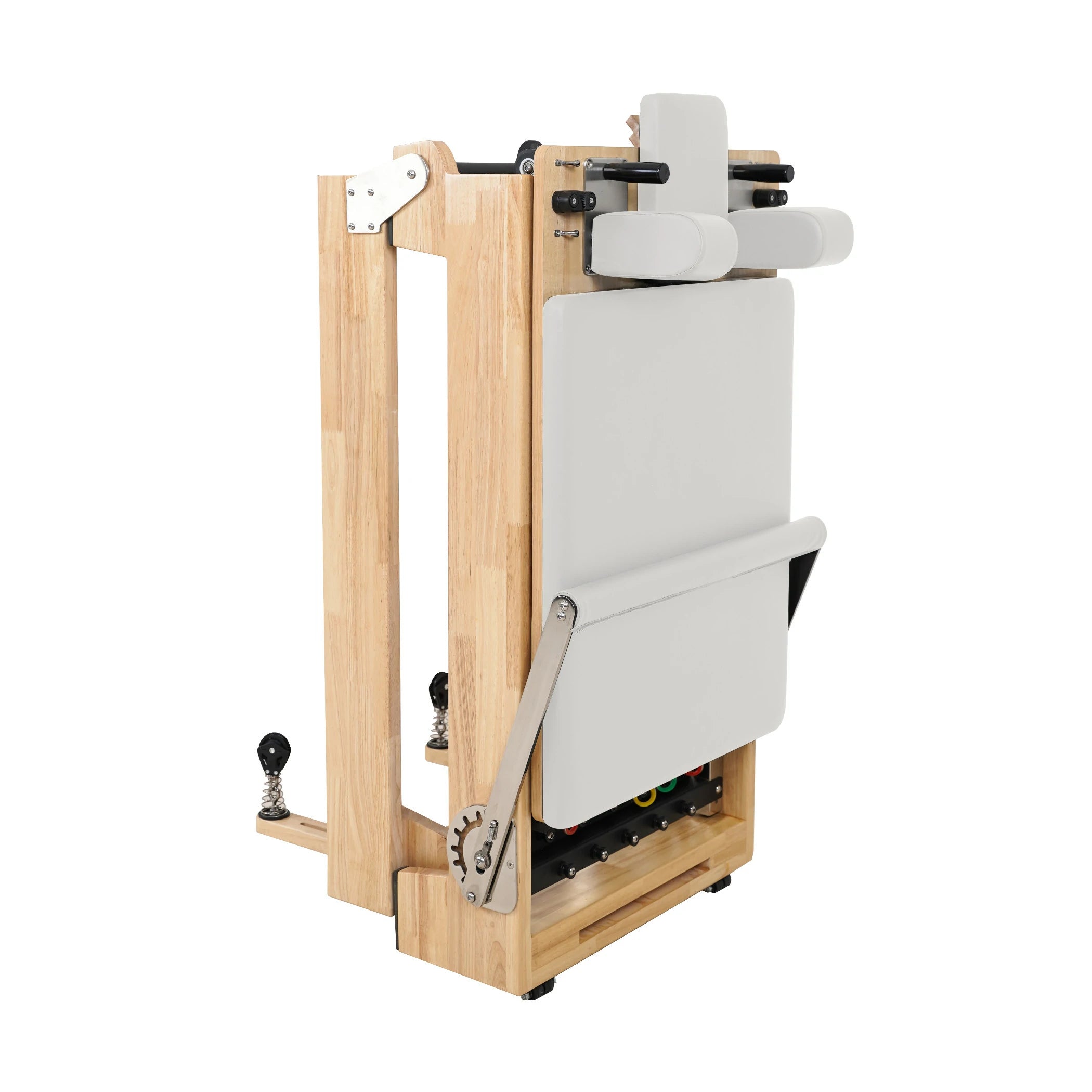 Oak Folding Classic Pilates Reformer – White
