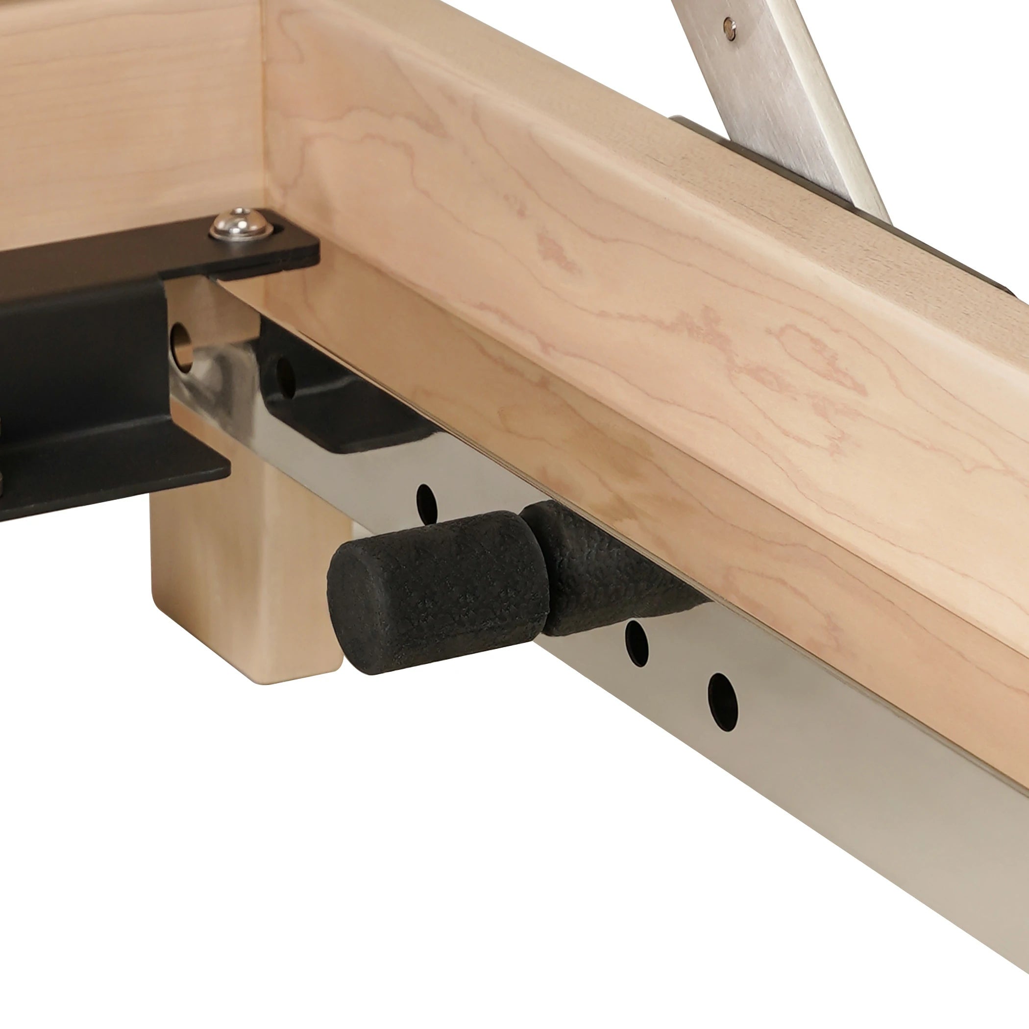Foldable Maple Wood Pilates Reformer White