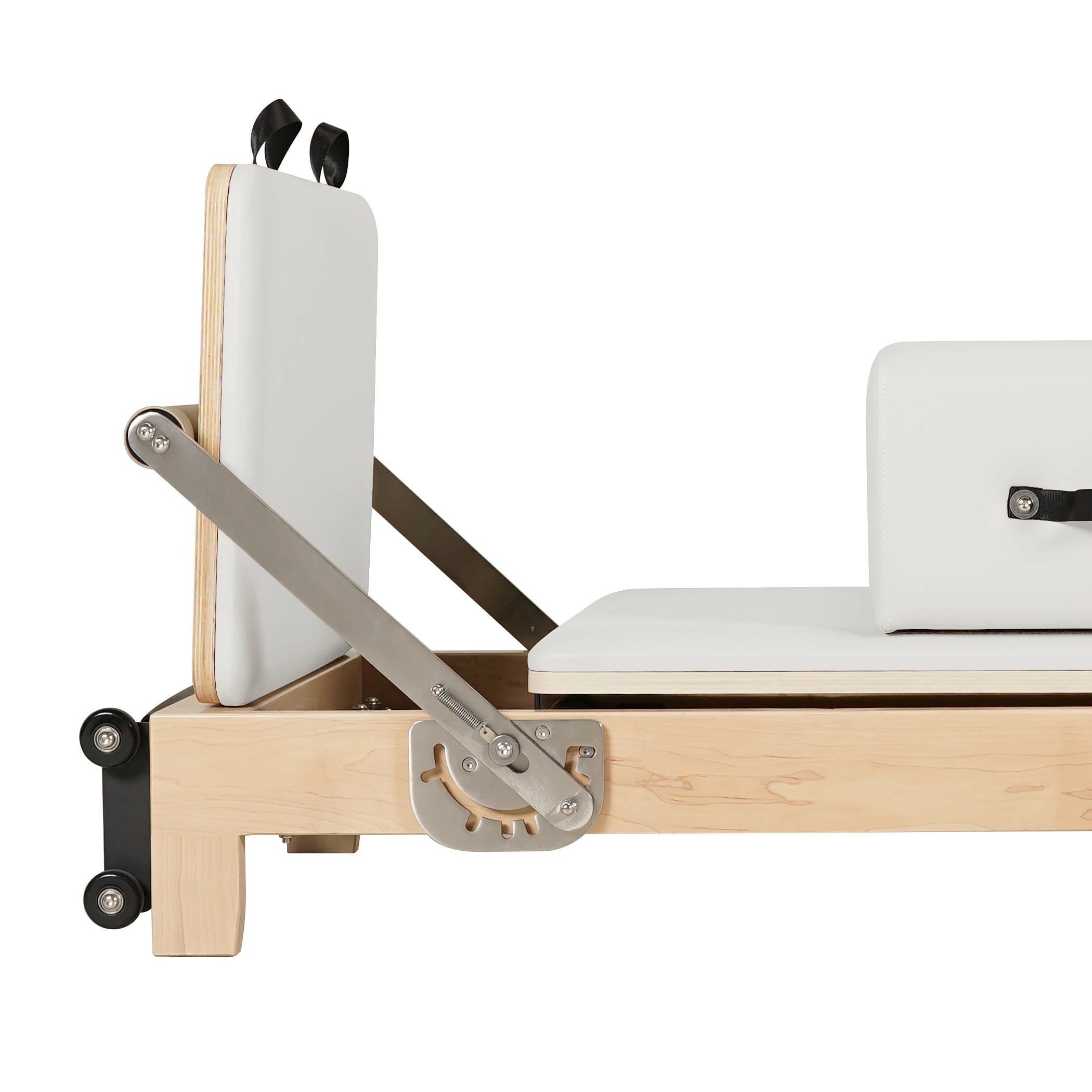 Foldable Maple Wood Pilates Reformer White