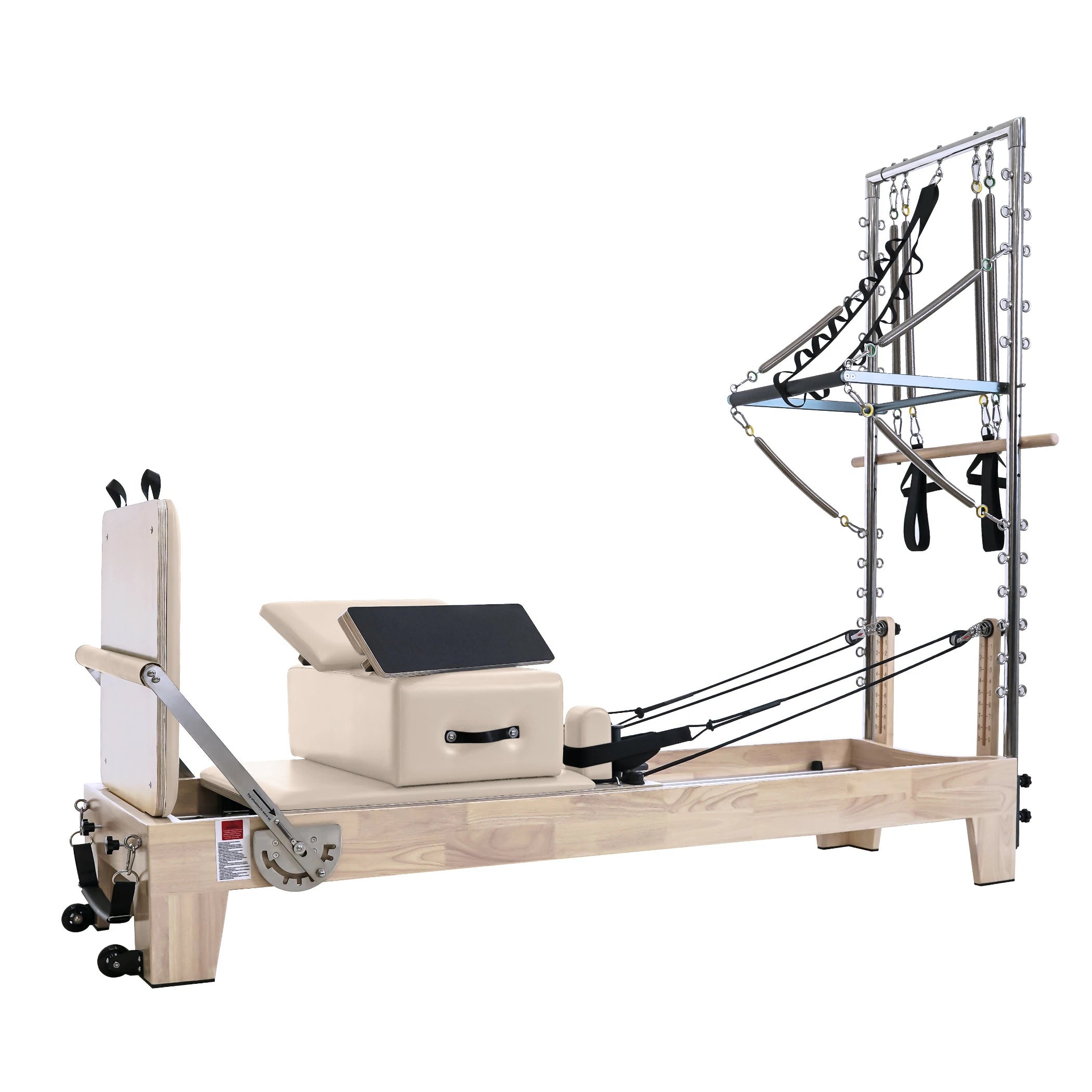 Pilates Reformer With Tower Cream White