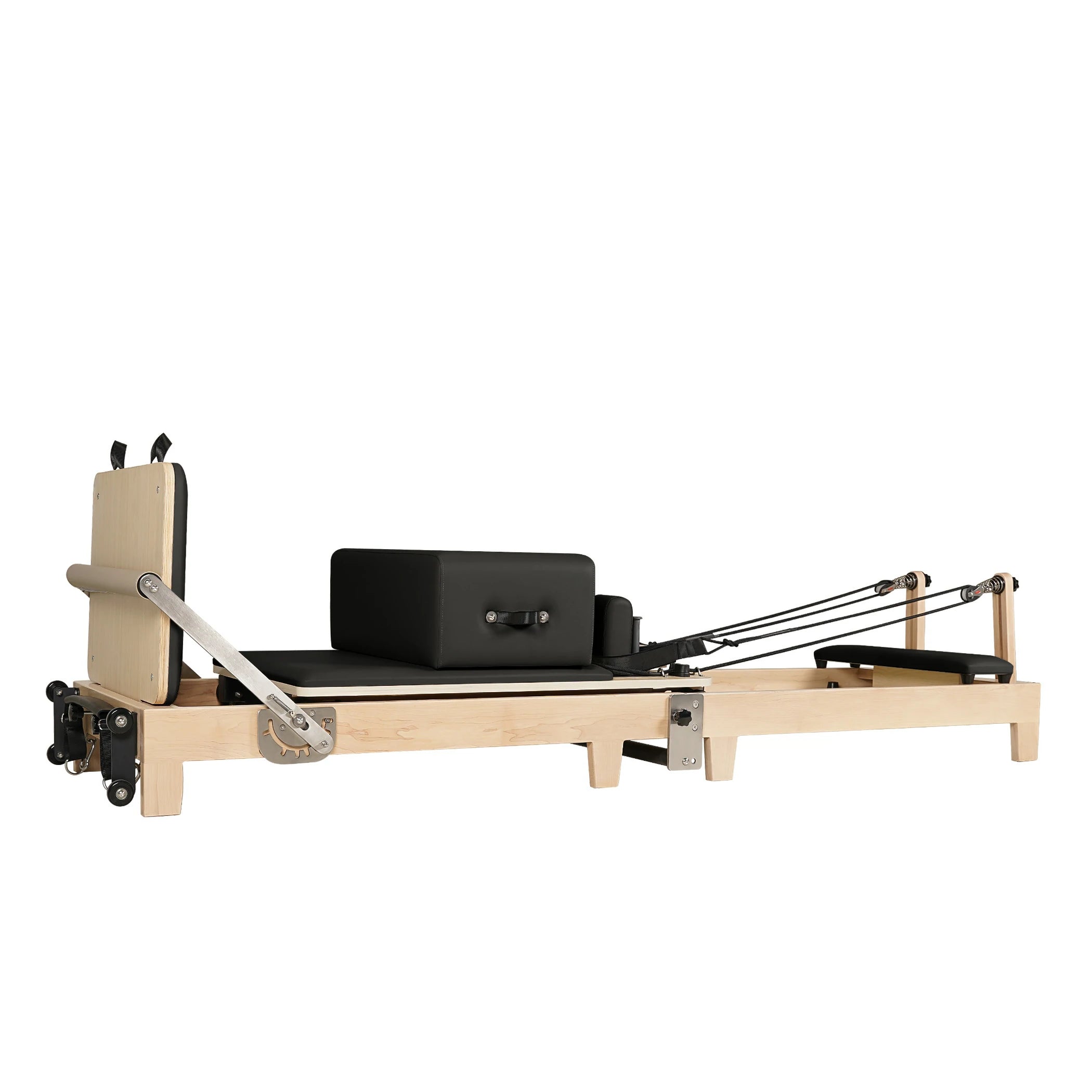 Reformeur de Pilates pliable en bois d'érable noir