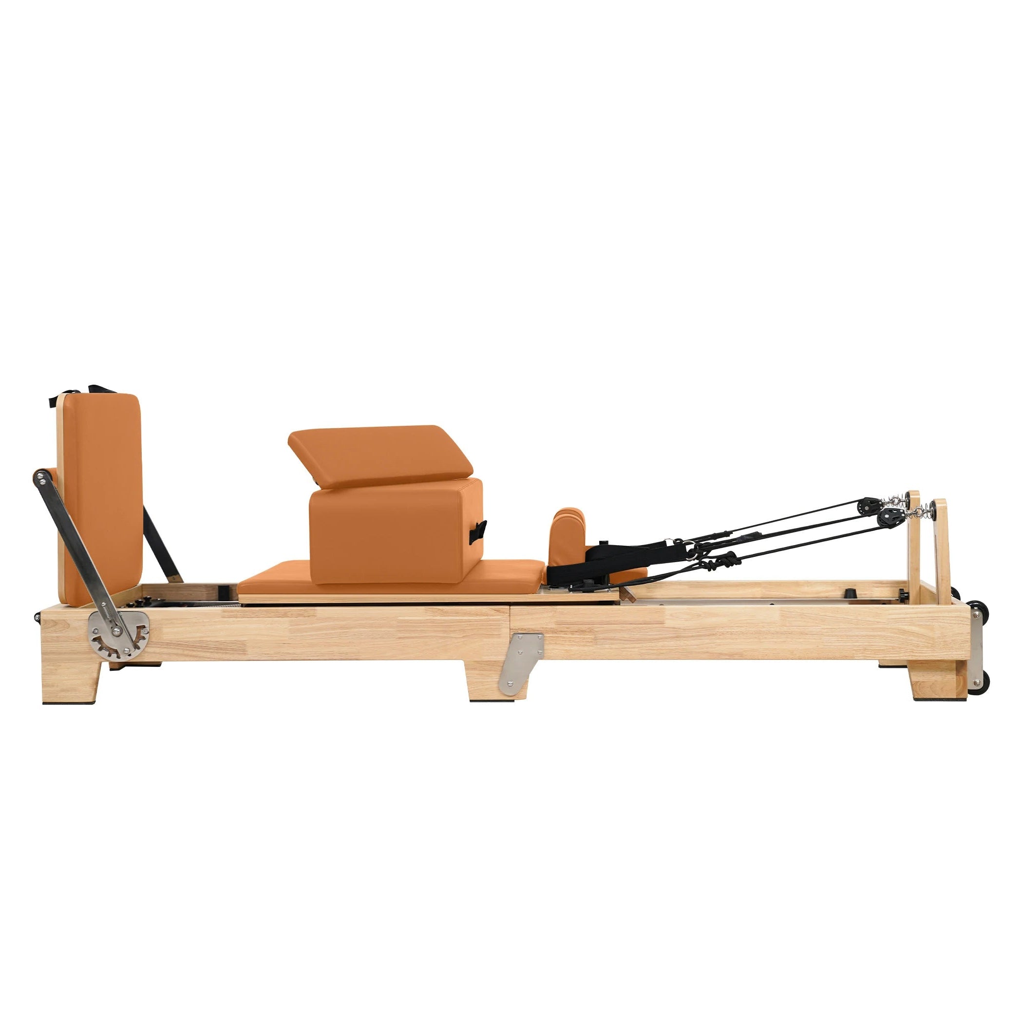 Oak Folding Classic Pilates Reformer – Orange