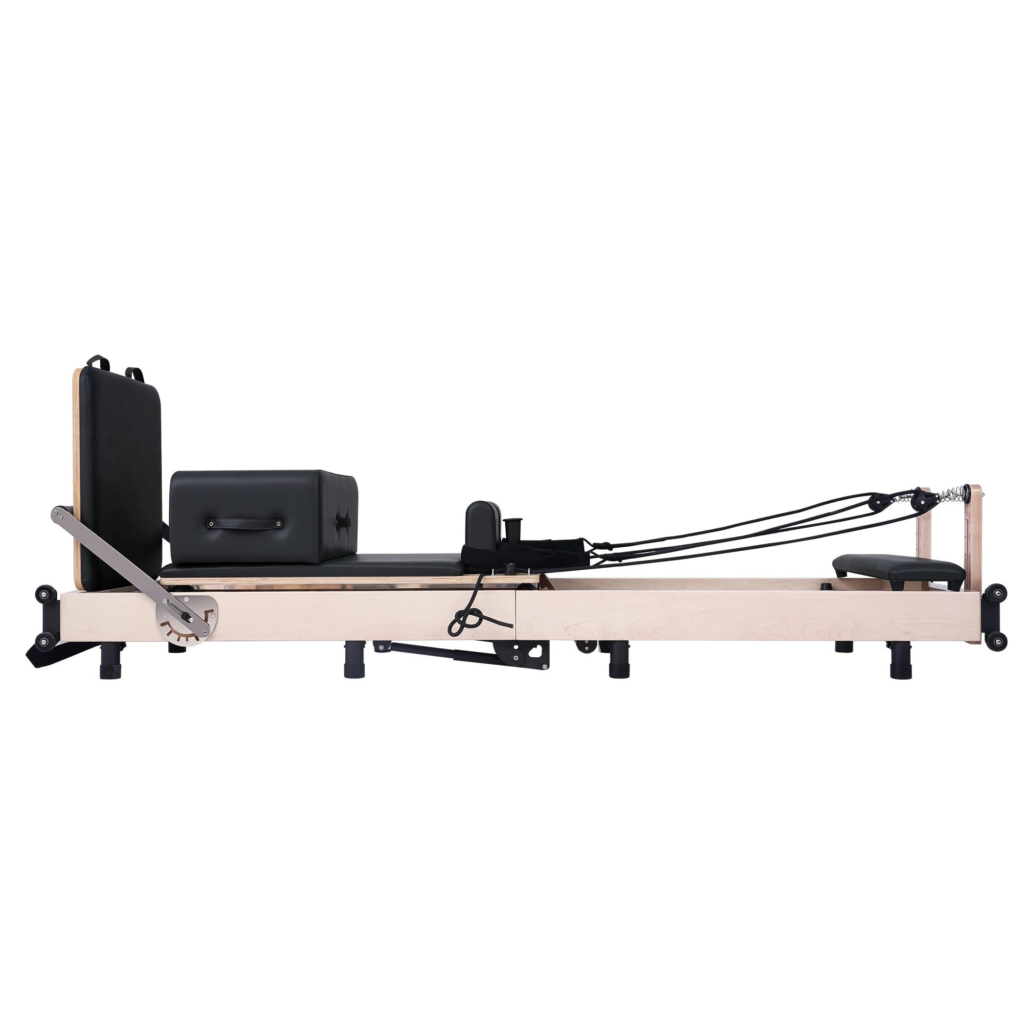 Foldable Maple Pilates Reformer Black