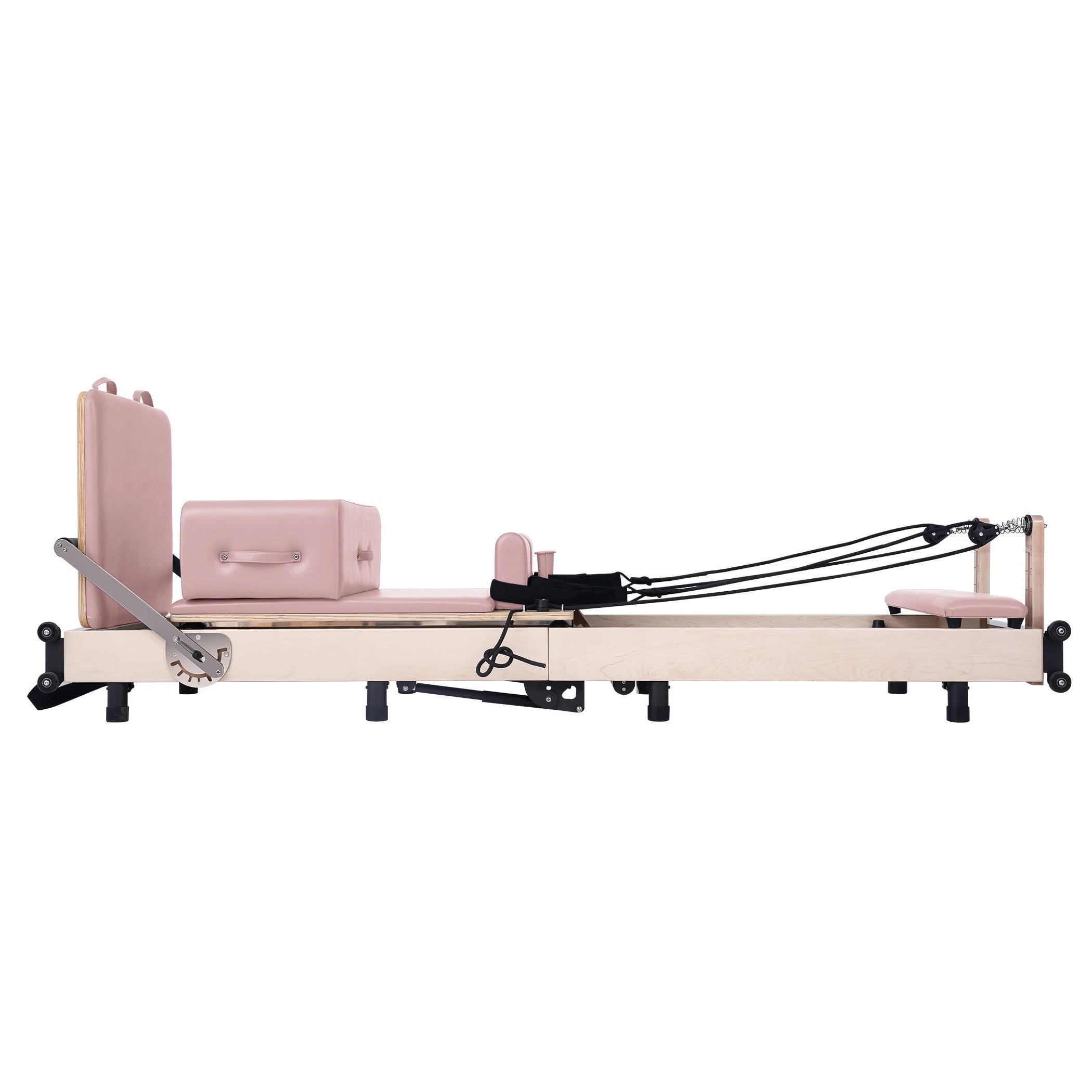 Foldable Maple Pilates Reformer Pink