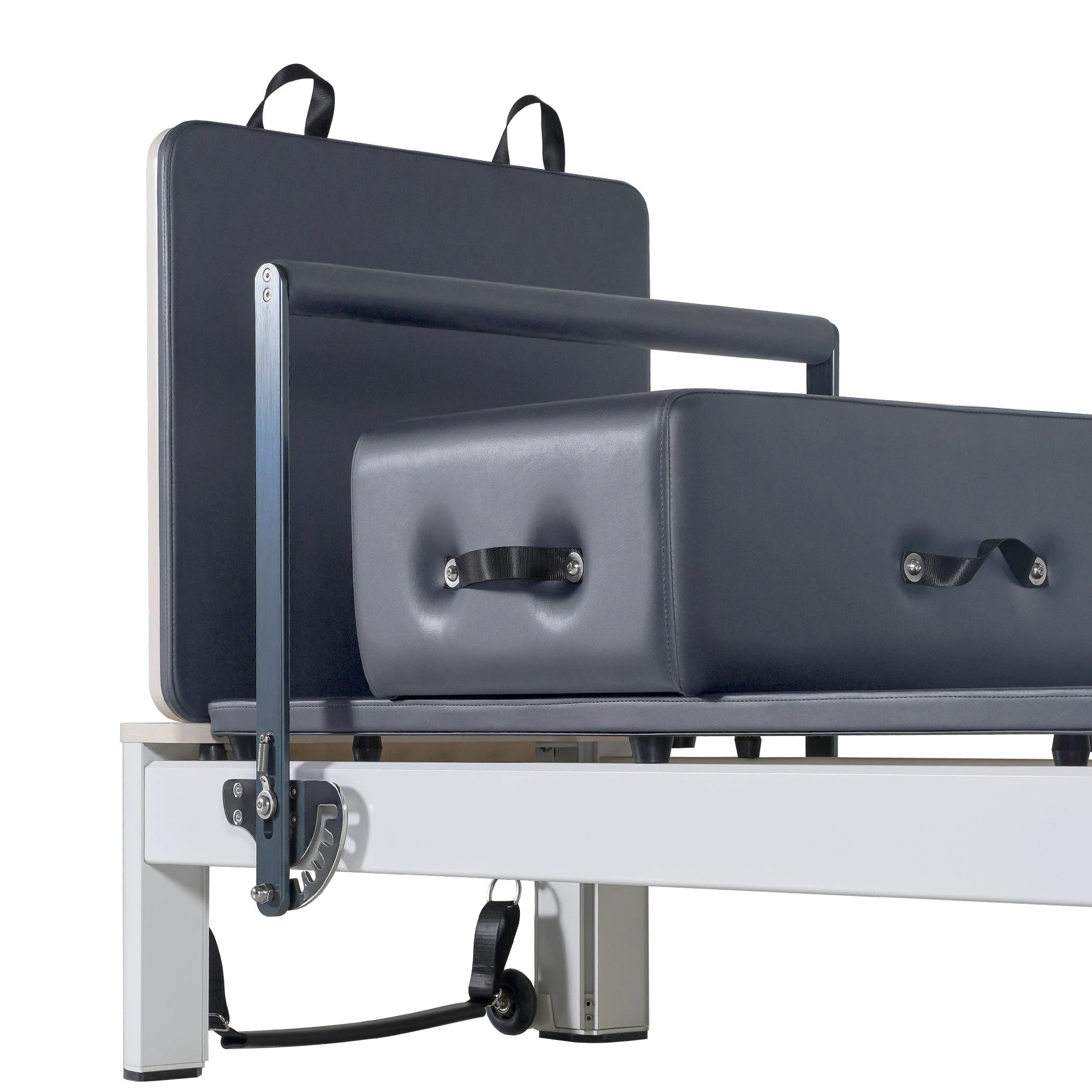 Reformeur Pilates en aluminium avec tour gris