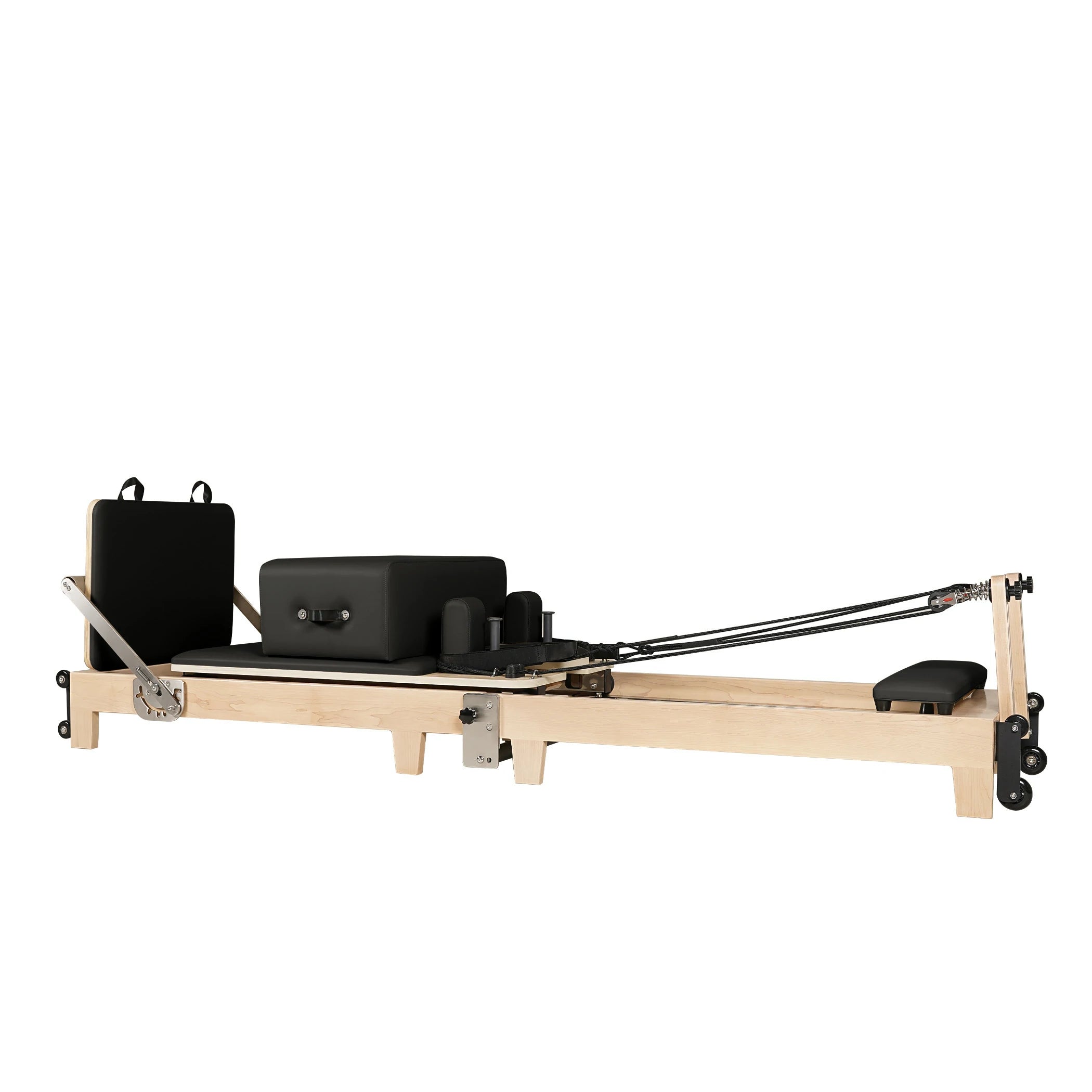 Foldable Maple Wood Pilates Reformer Black