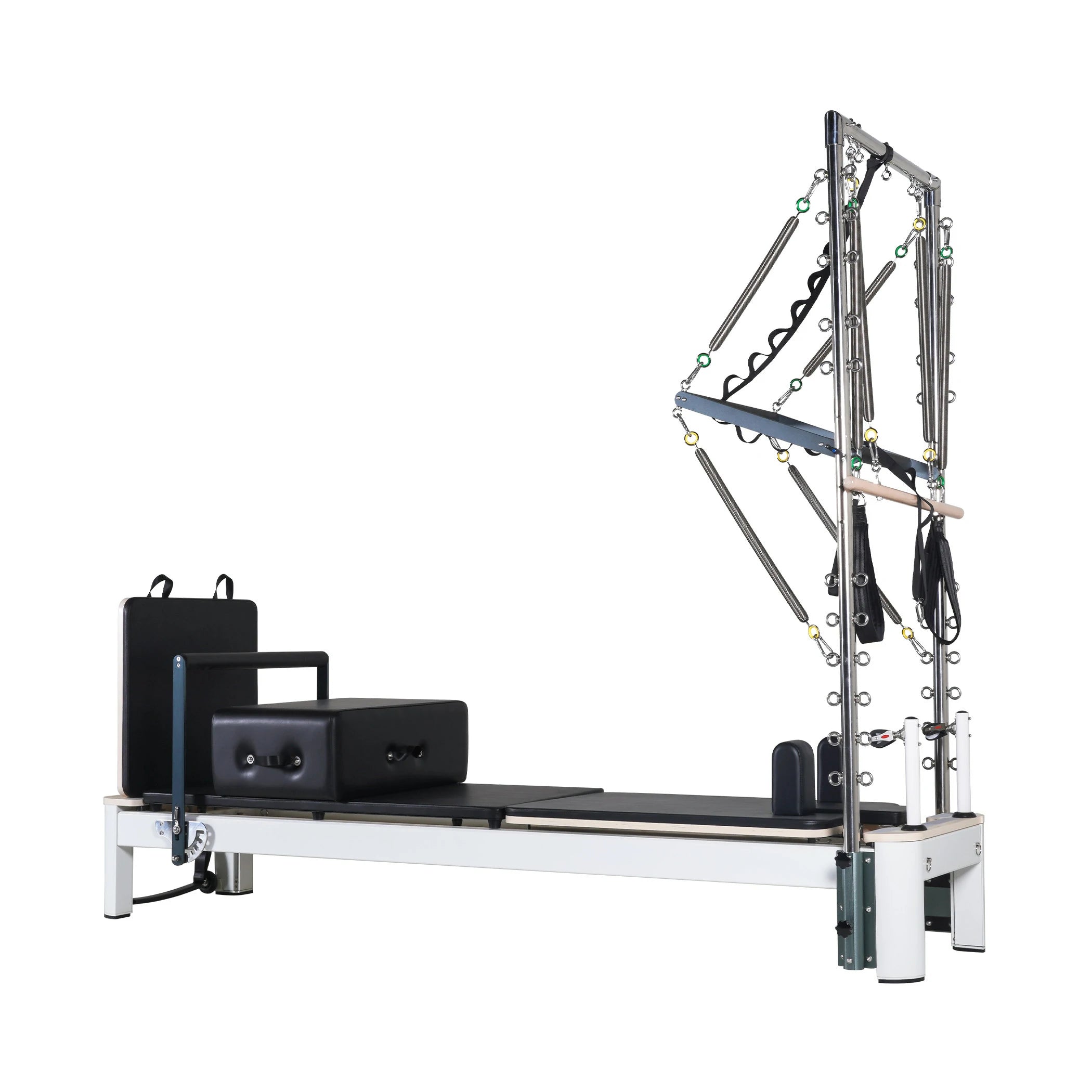 Aluminum Pilates Reformer with Tower Black