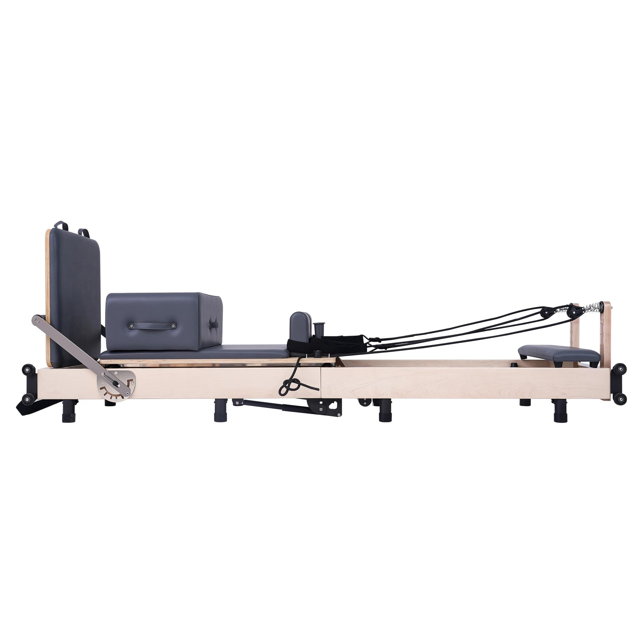 Foldable Maple Pilates Reformer Gray