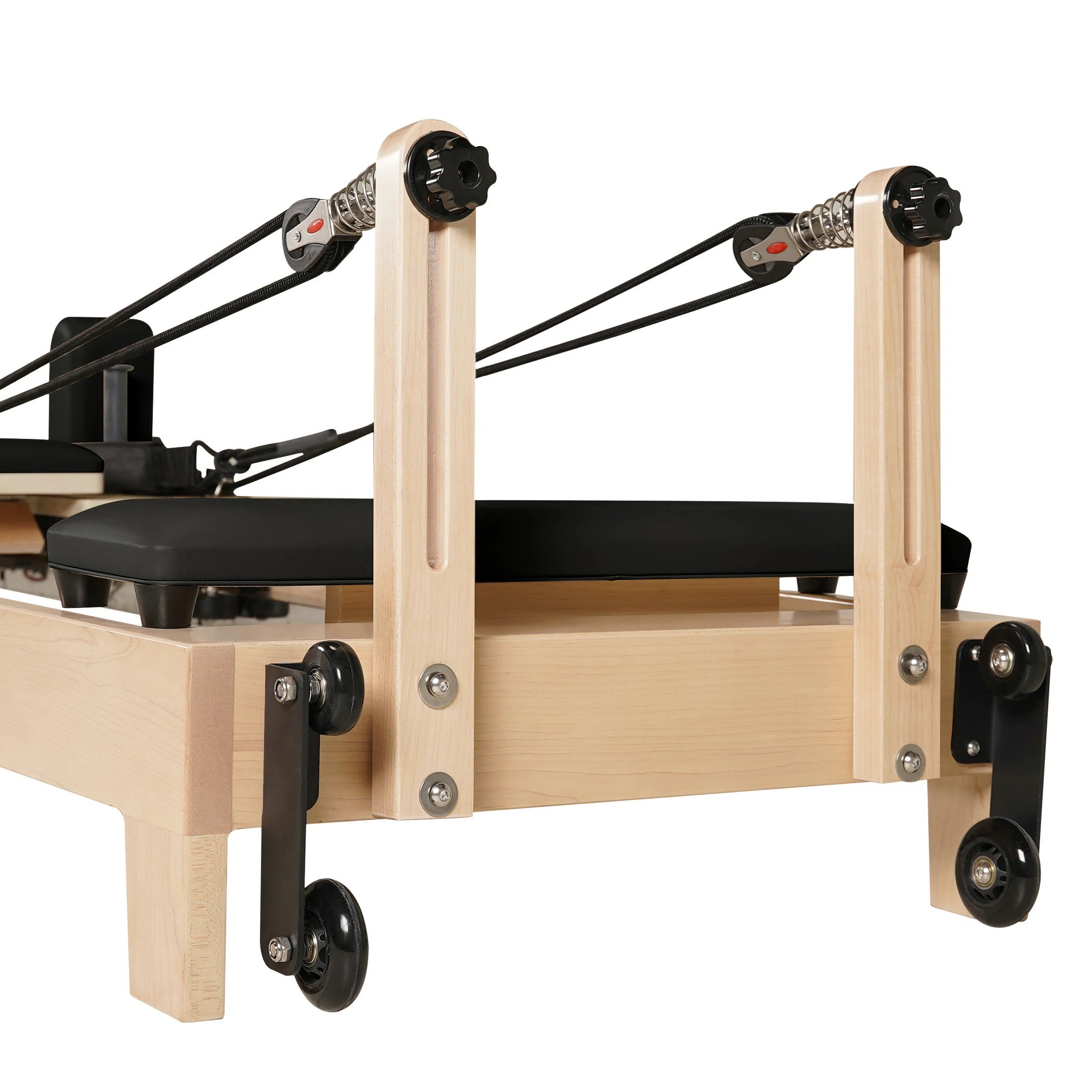 Reformeur de Pilates pliable en bois d'érable noir