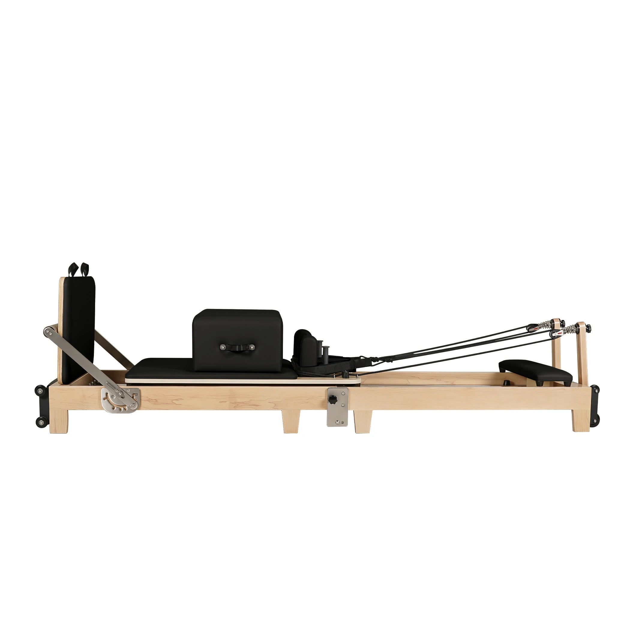 Foldable Maple Wood Pilates Reformer Black