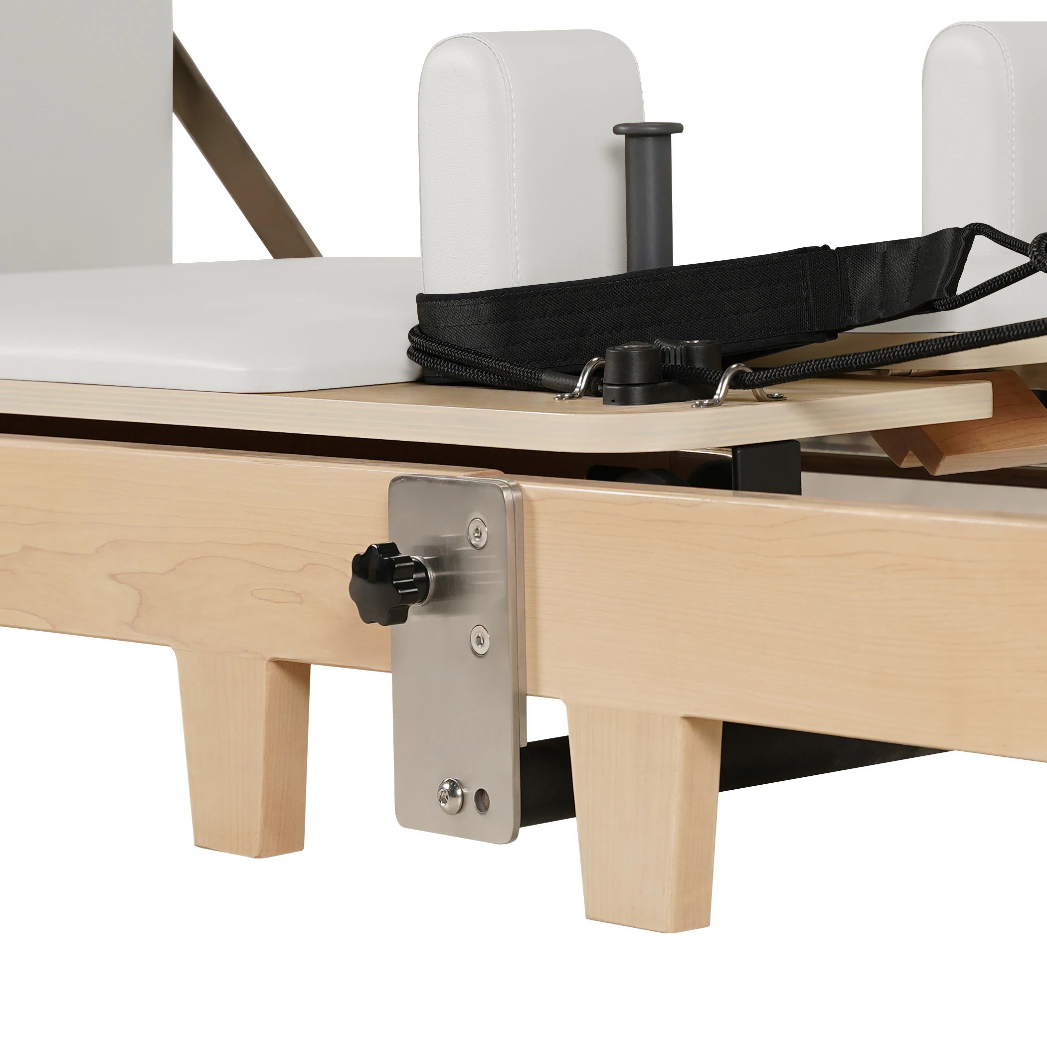 Foldable Maple Wood Pilates Reformer White