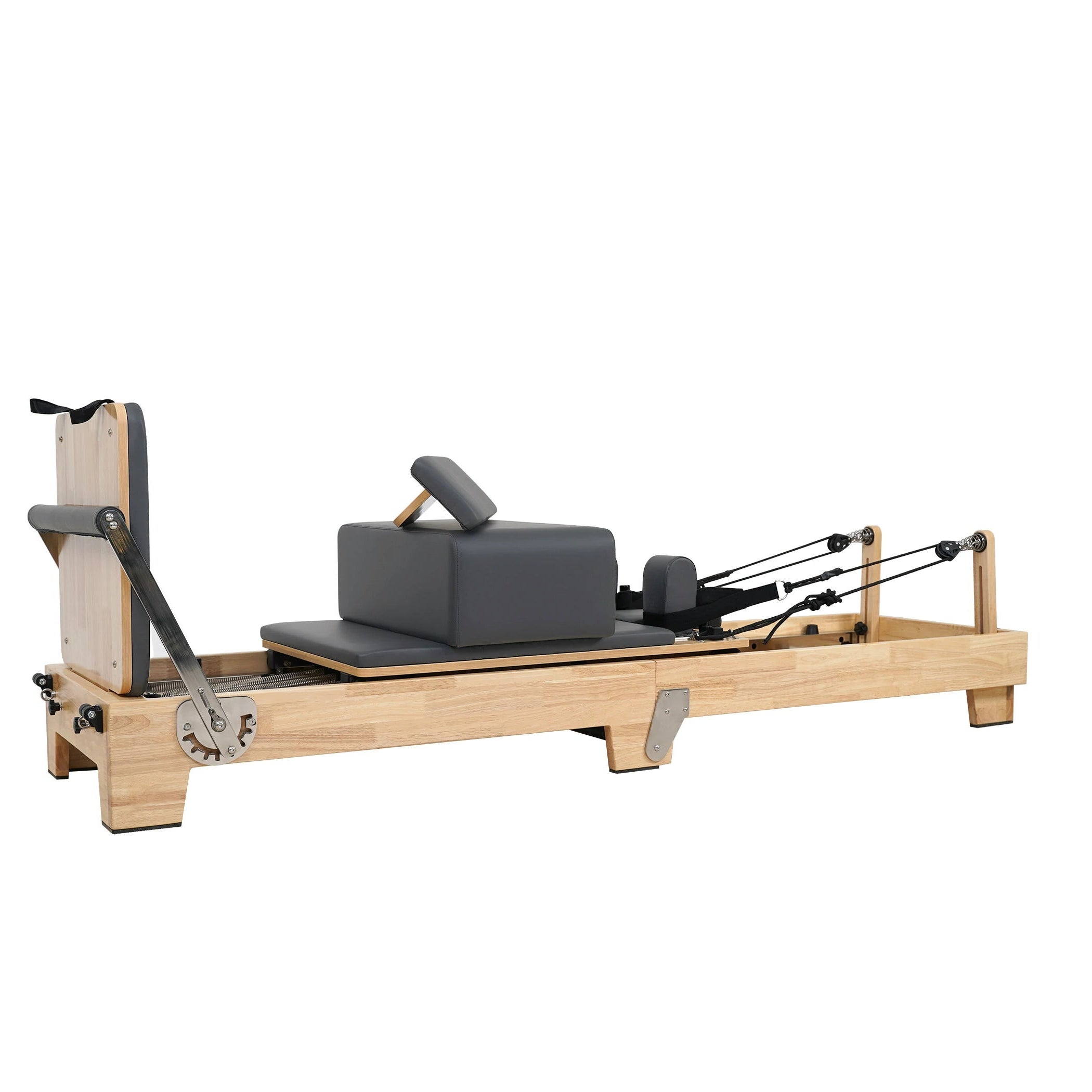 Oak Folding Classic Pilates Reformer – Grey
