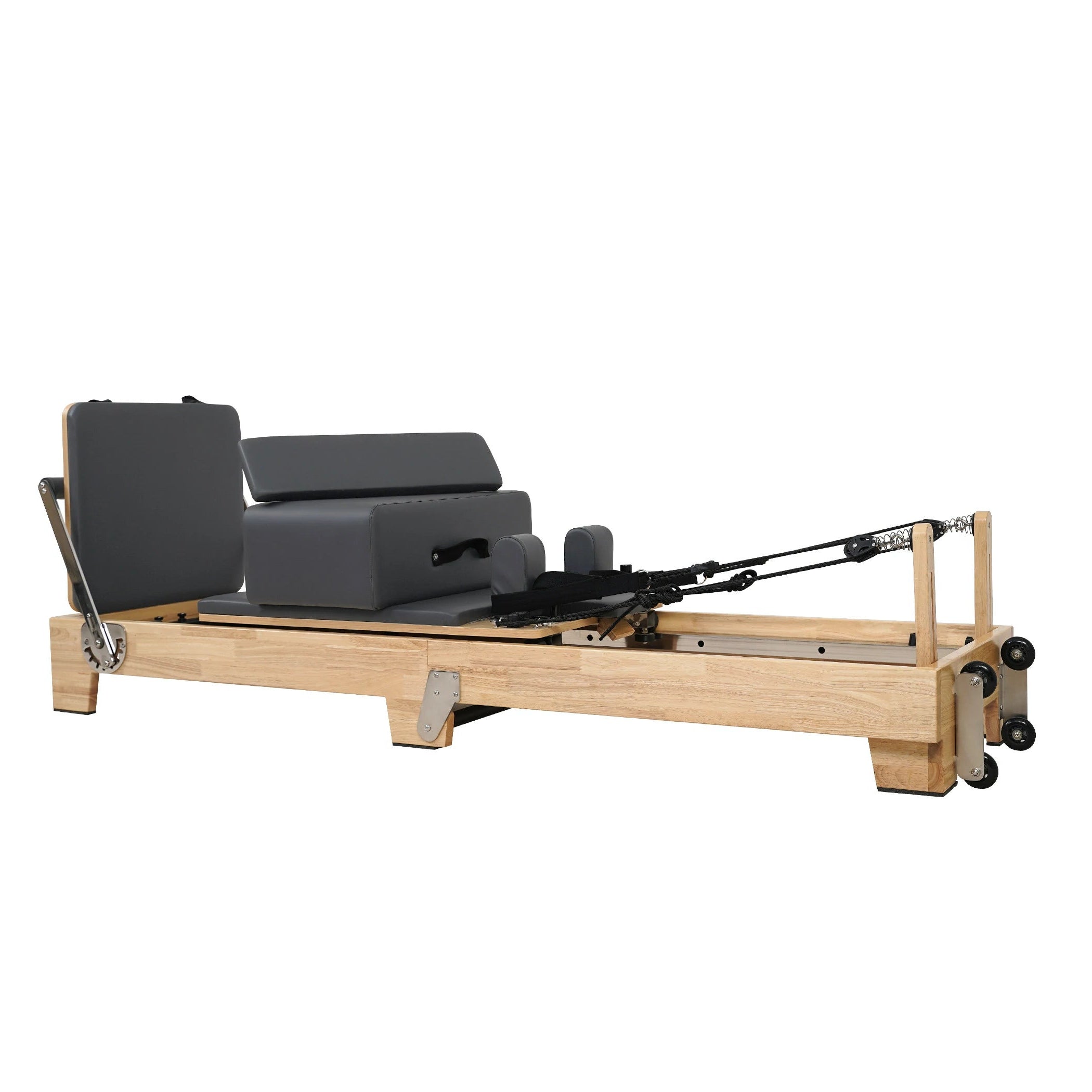 Oak Folding Classic Pilates Reformer – Grey