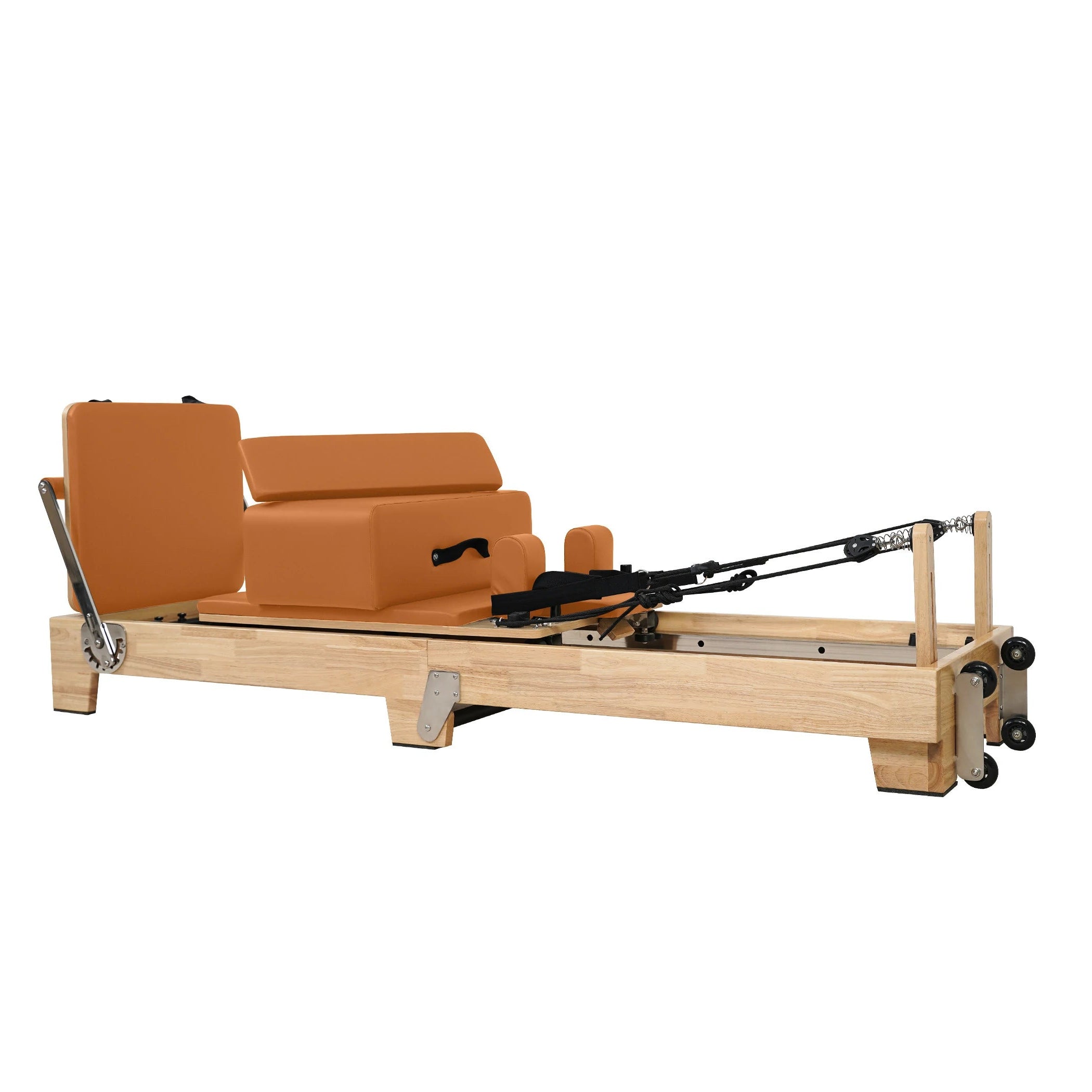 Oak Folding Classic Pilates Reformer – Orange