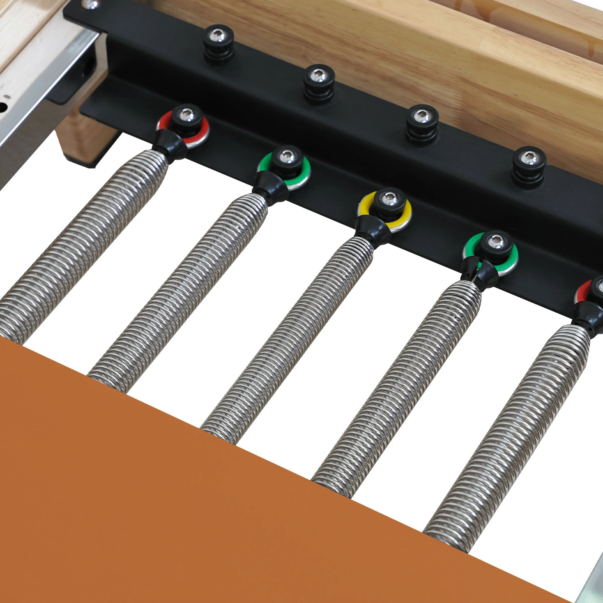 Oak Folding Classic Pilates Reformer – Orange