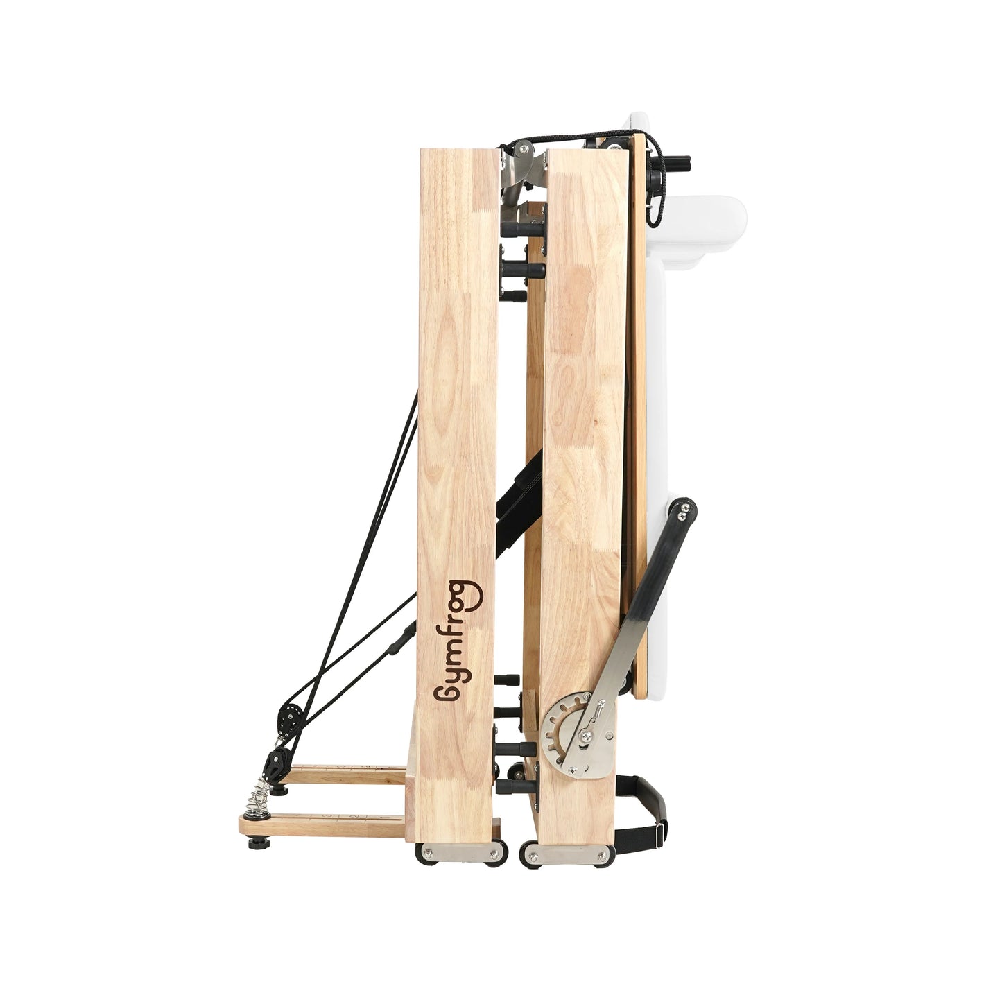 Foldable Pilates Reformer – White