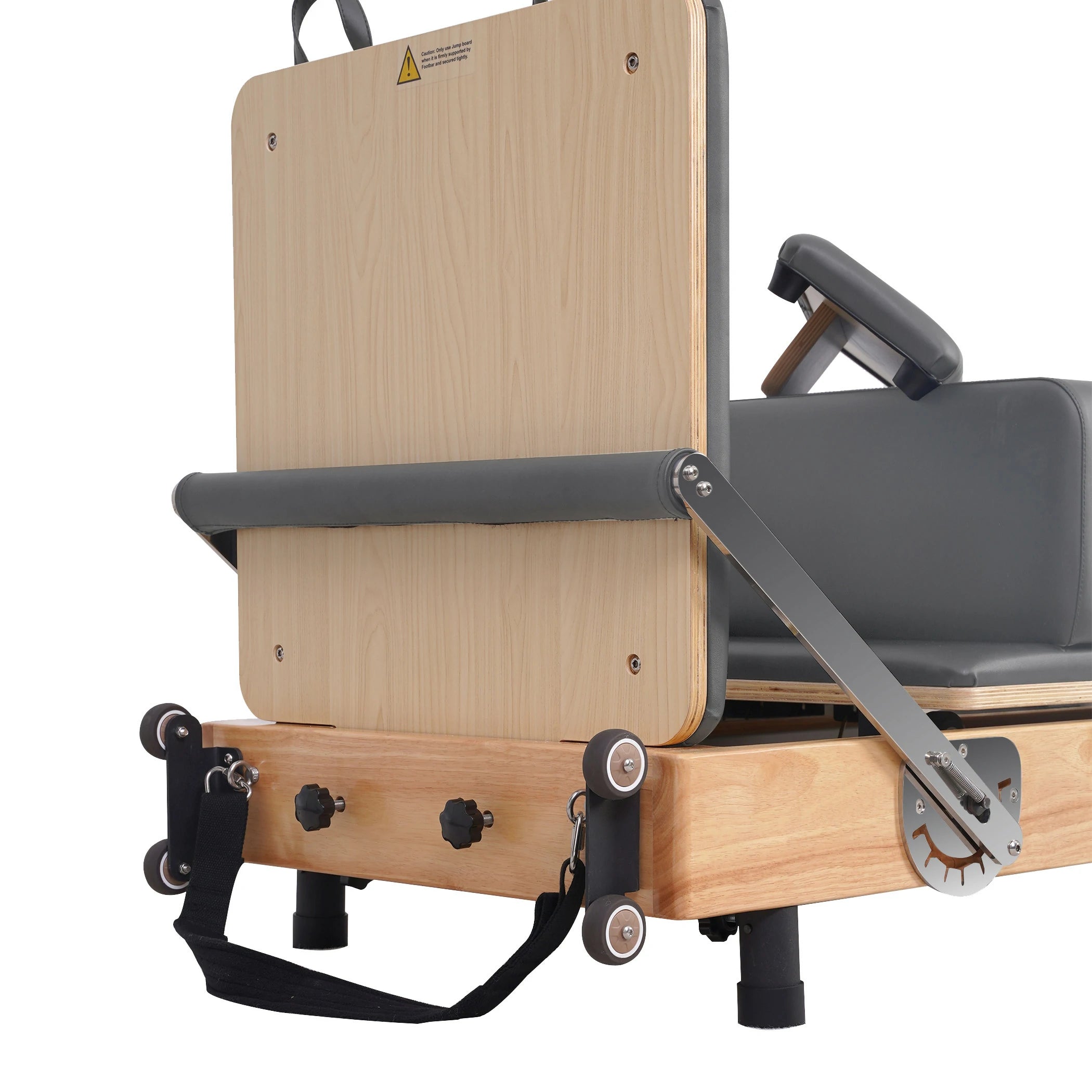 Foldable Oak Pilates Reformer Grey
