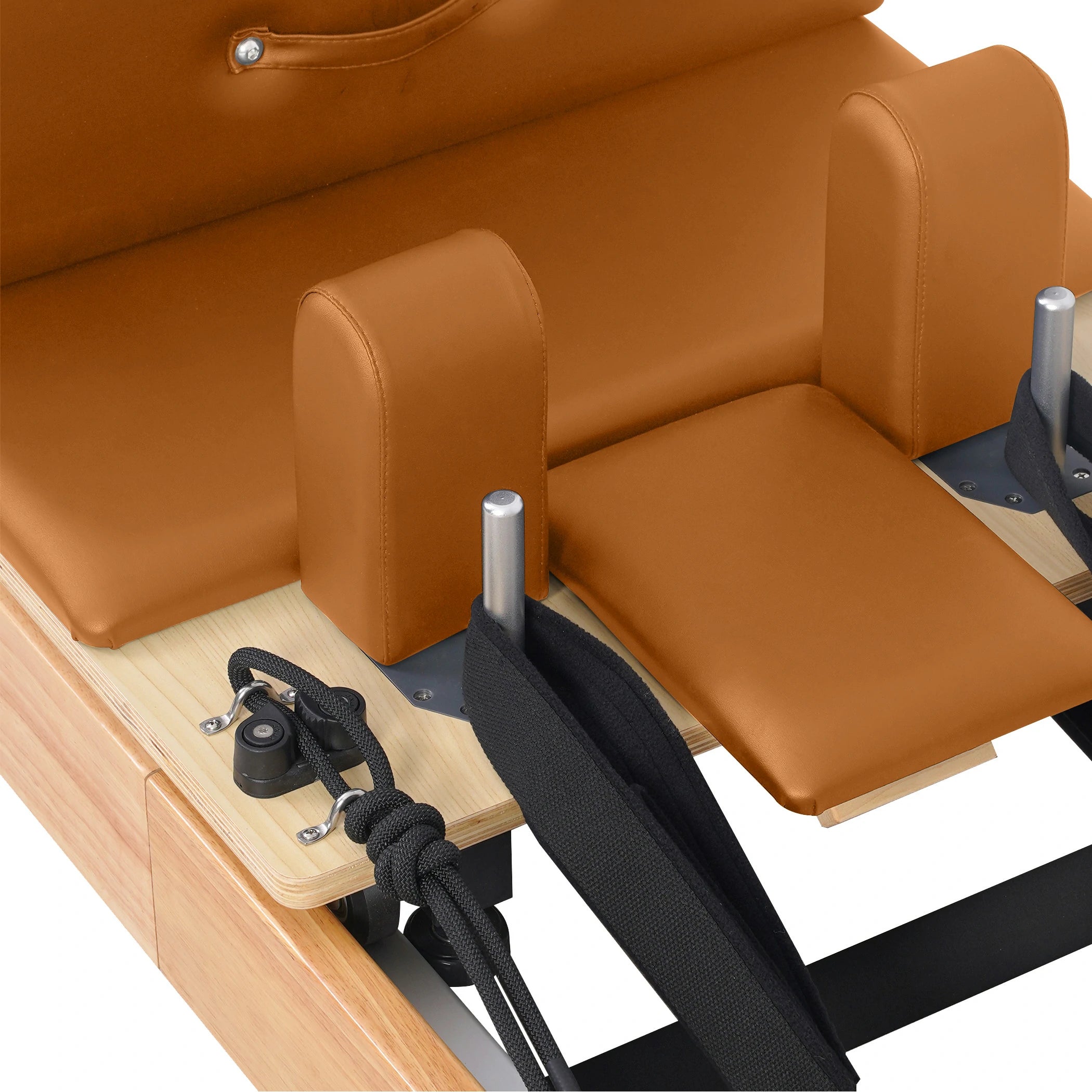Foldable Oak Pilates Reformer Orange