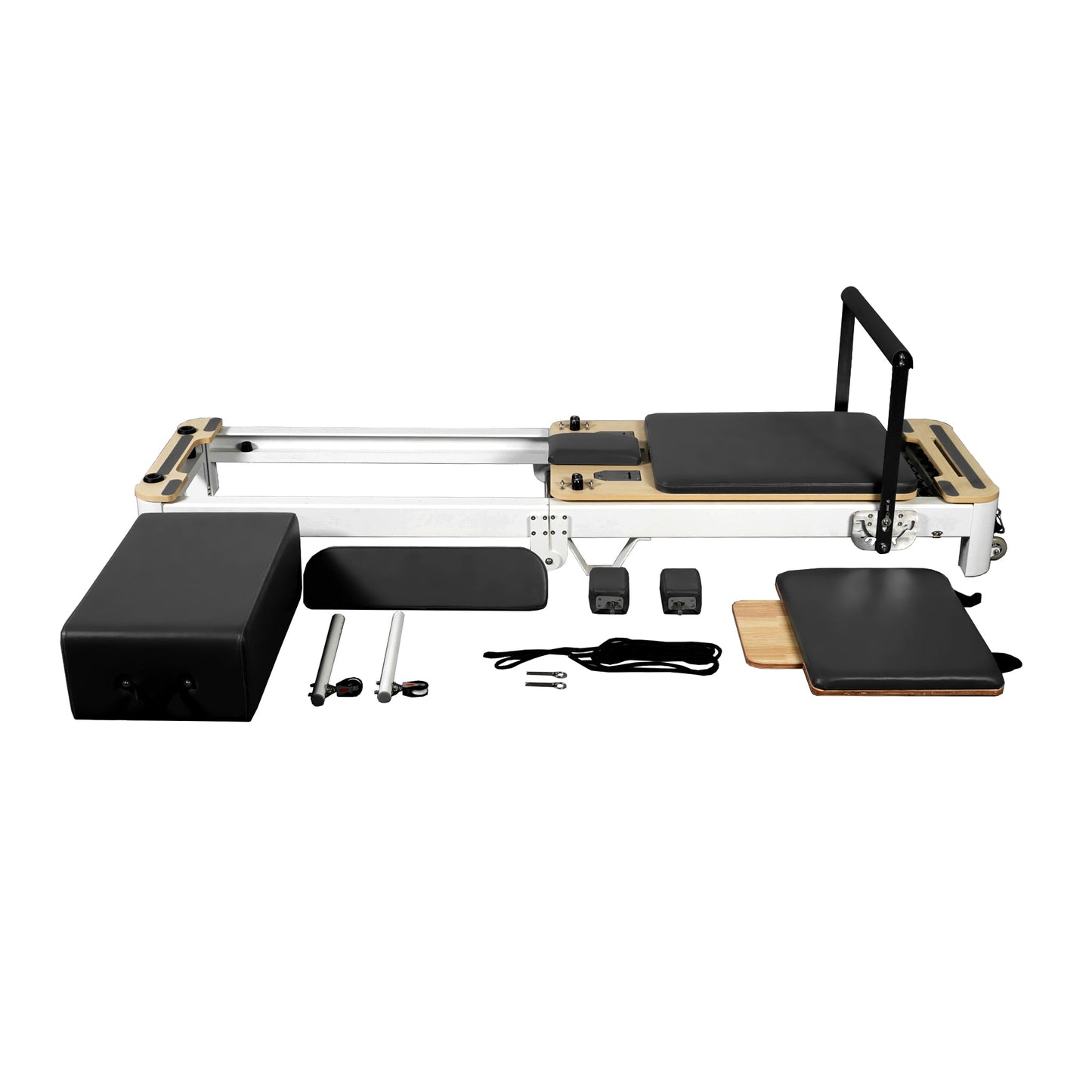Folding Pilates Aluminum Alloy Reformer Black
