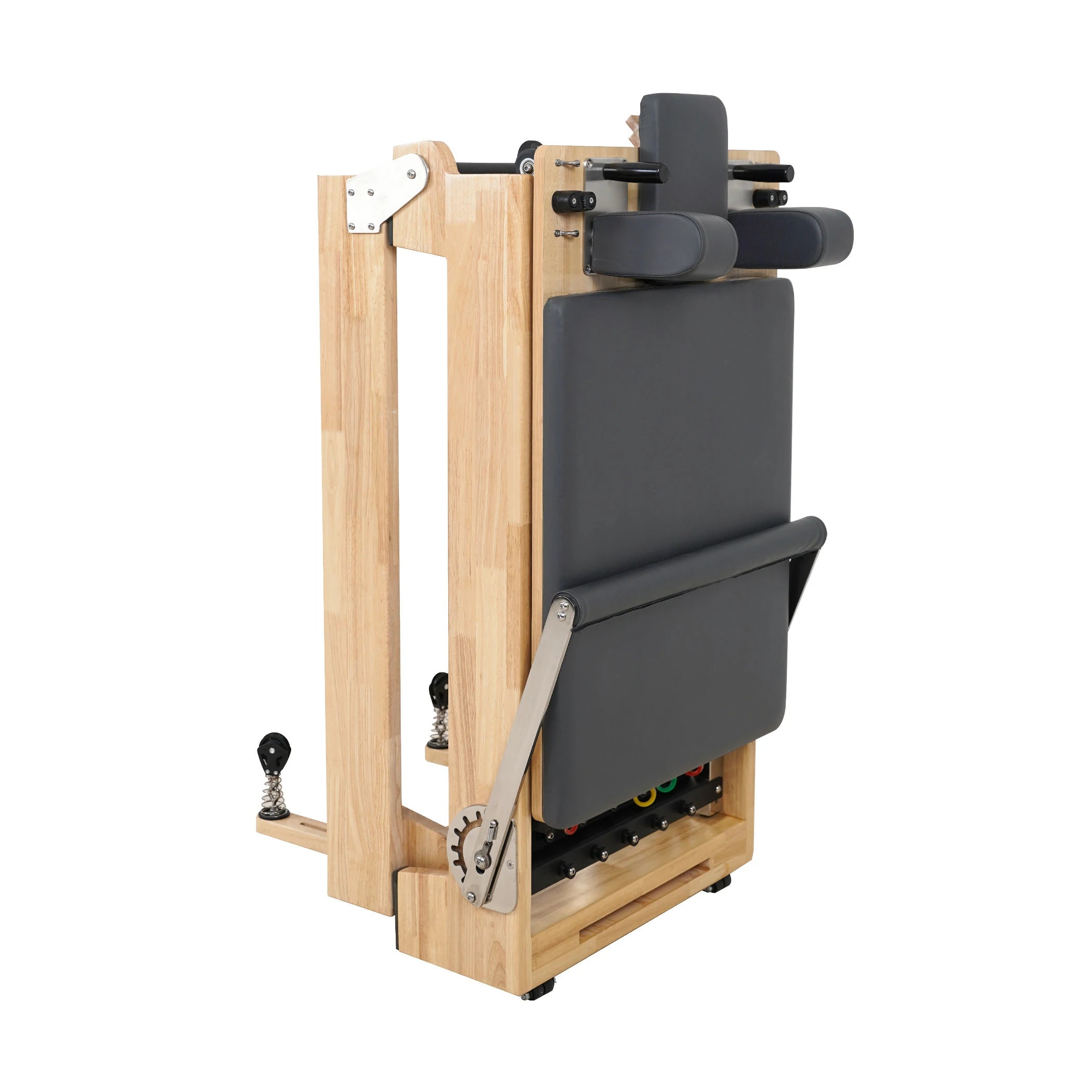 Oak Folding Classic Pilates Reformer – Grey