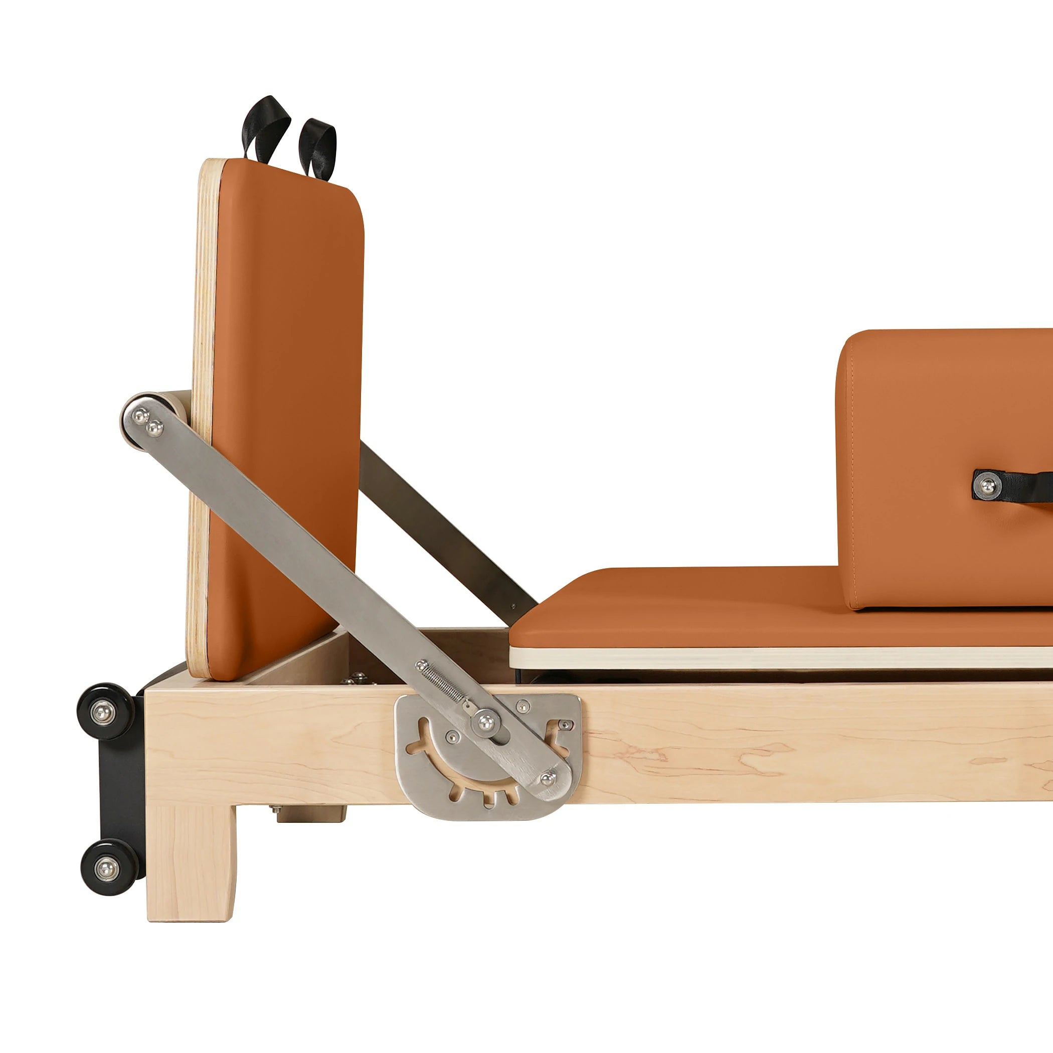 Foldable Maple Wood Pilates Reformer Orange