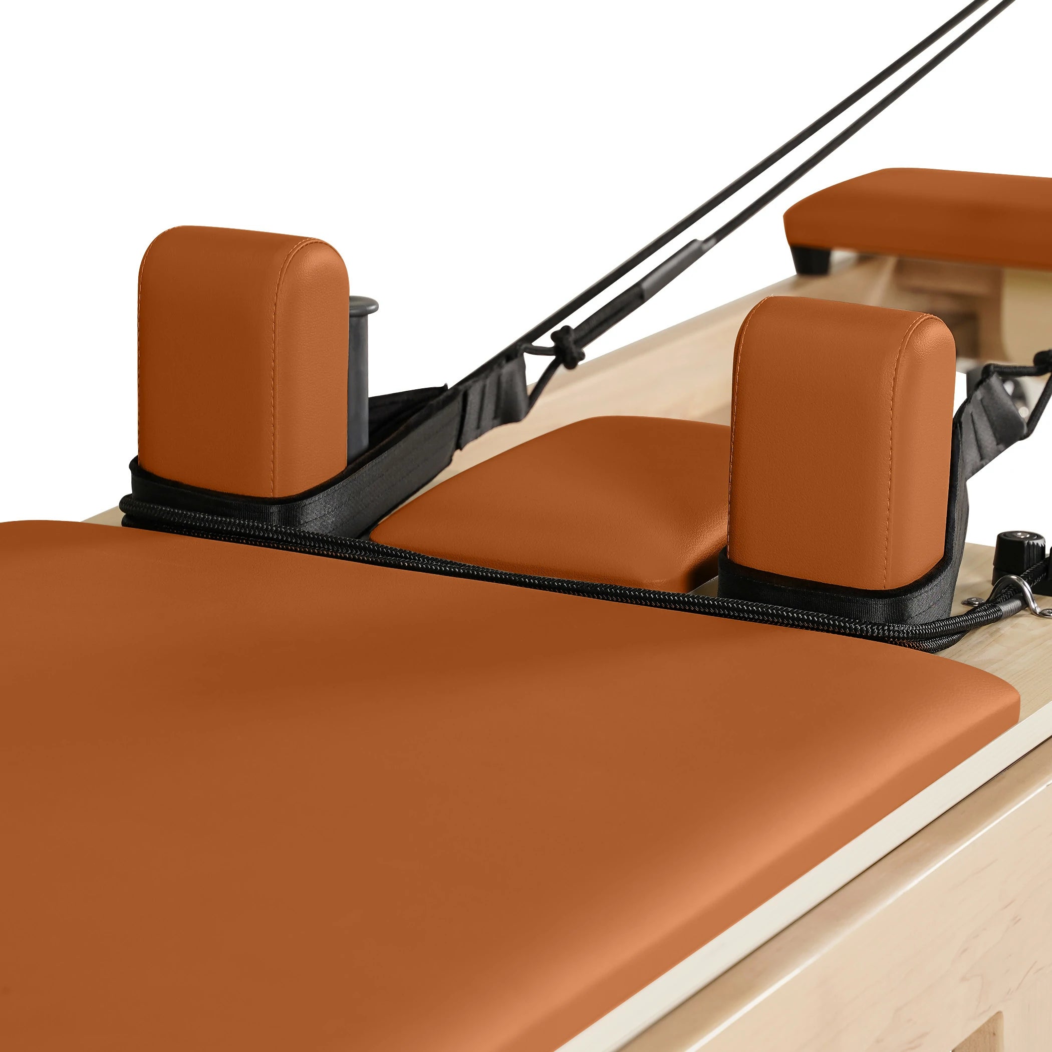 Foldable Maple Wood Pilates Reformer Orange