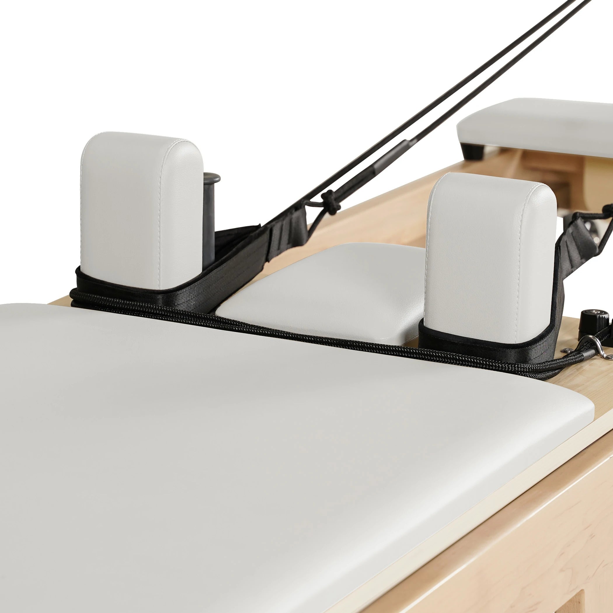 Foldable Maple Wood Pilates Reformer White
