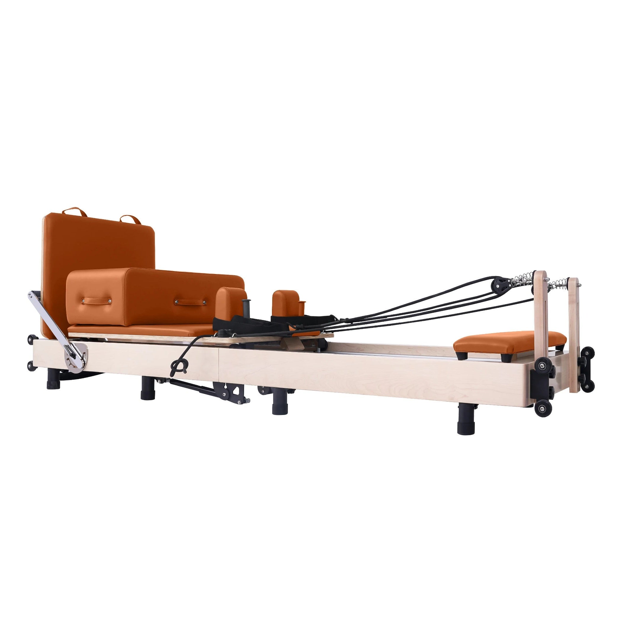 Foldable Maple Pilates Reformer Orange