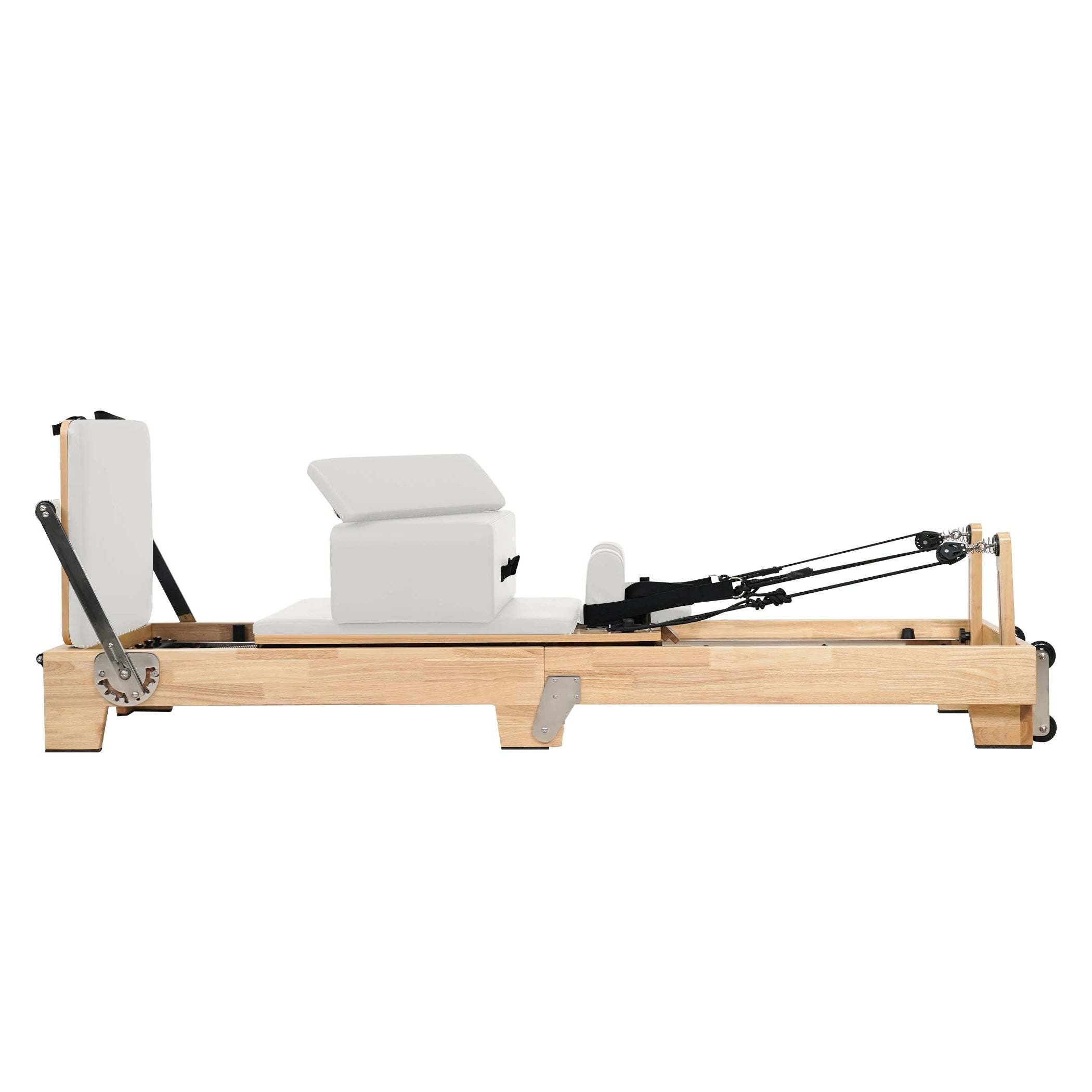 Oak Folding Classic Pilates Reformer – White