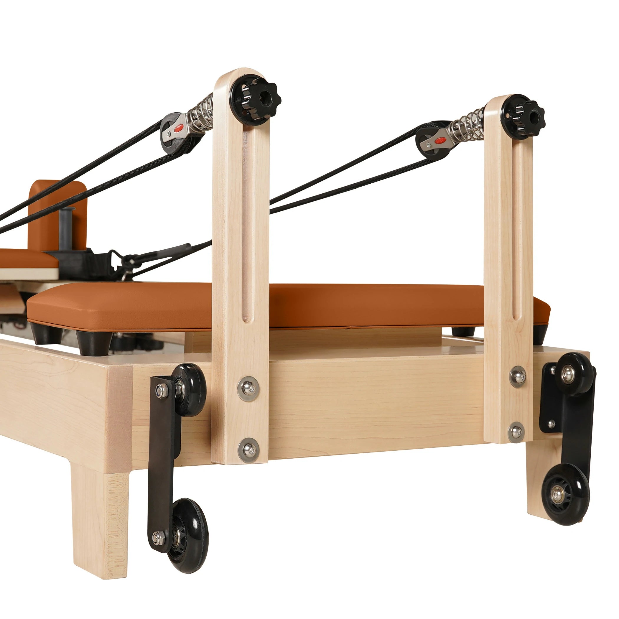 Foldable Maple Wood Pilates Reformer Orange