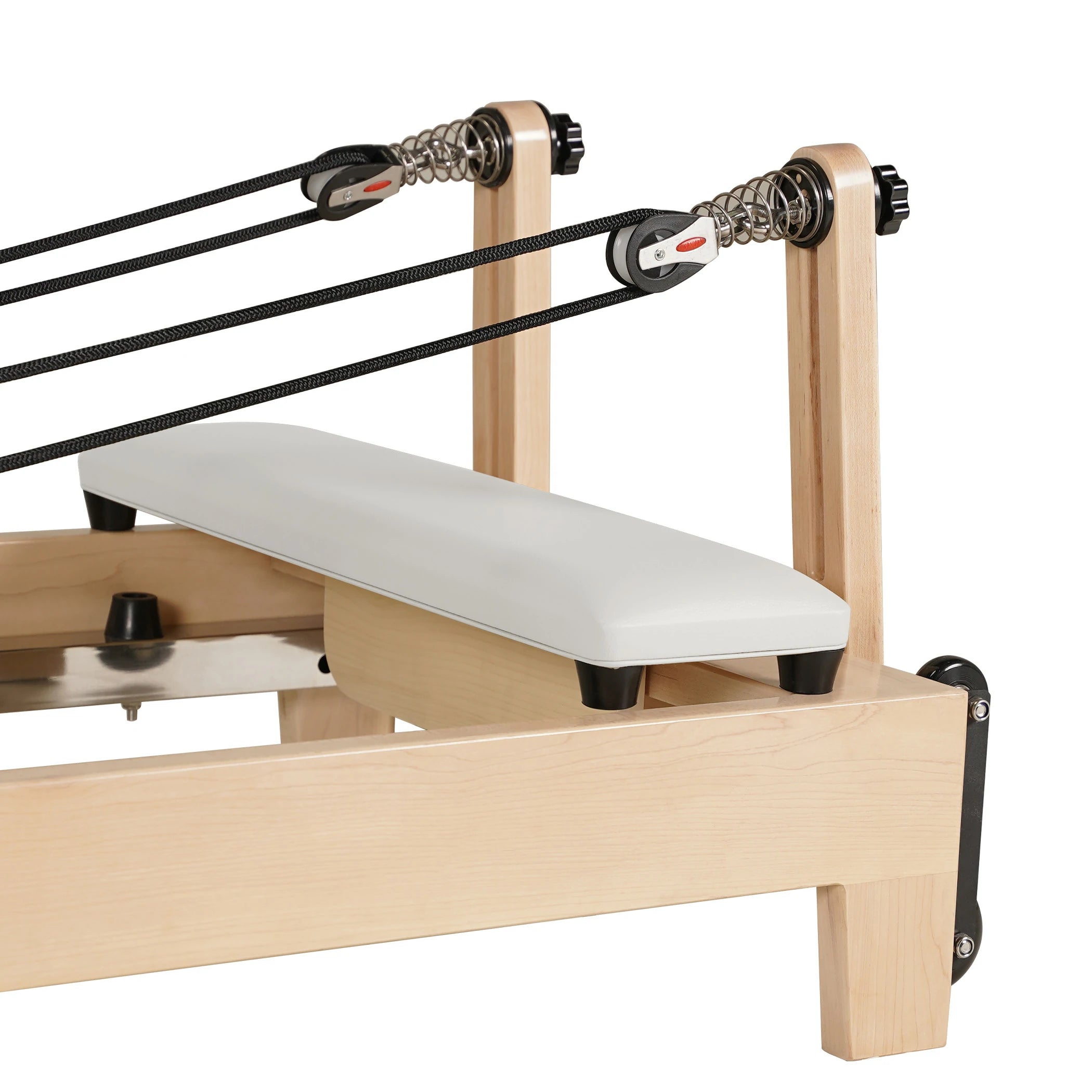 Foldable Maple Wood Pilates Reformer White