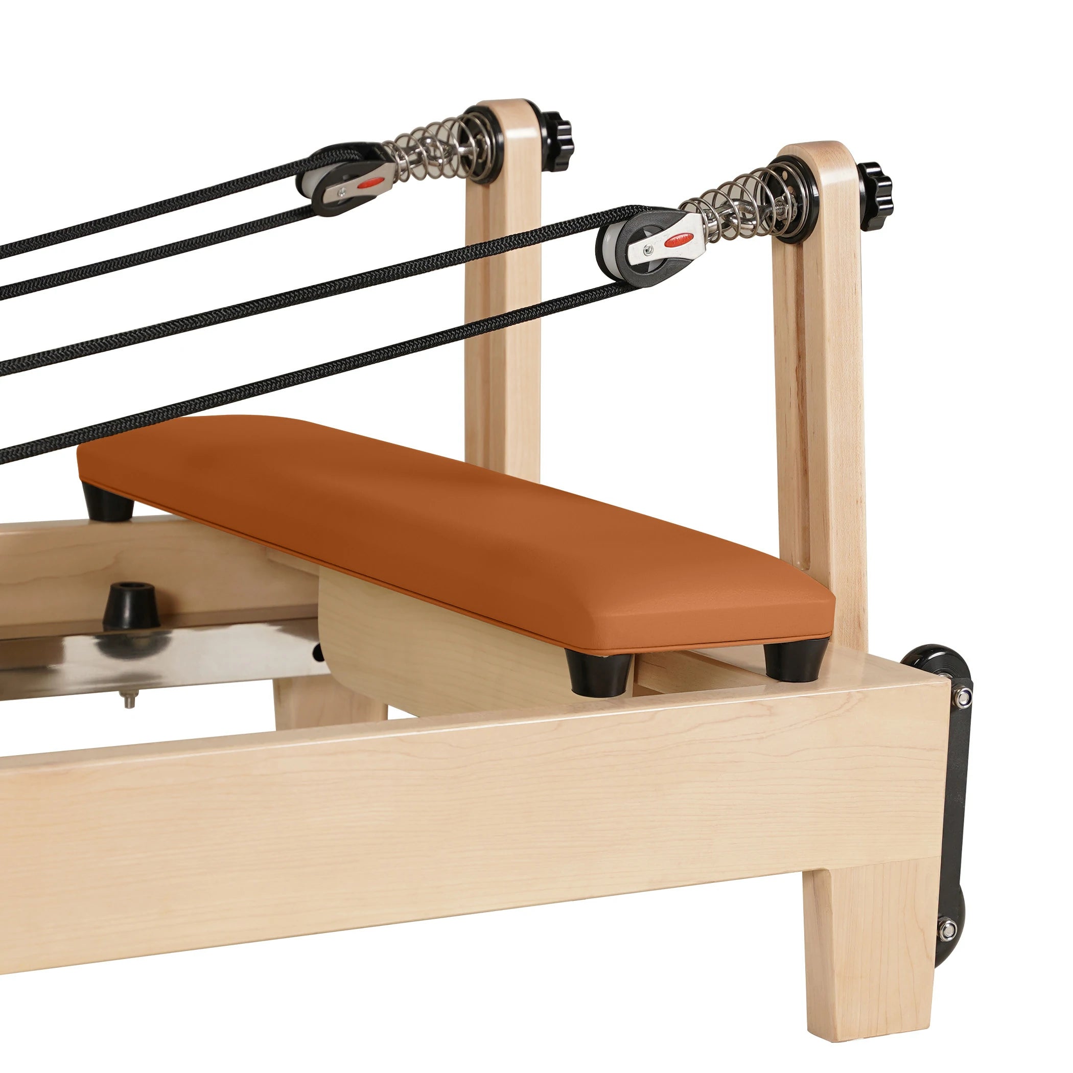 Foldable Maple Wood Pilates Reformer Orange