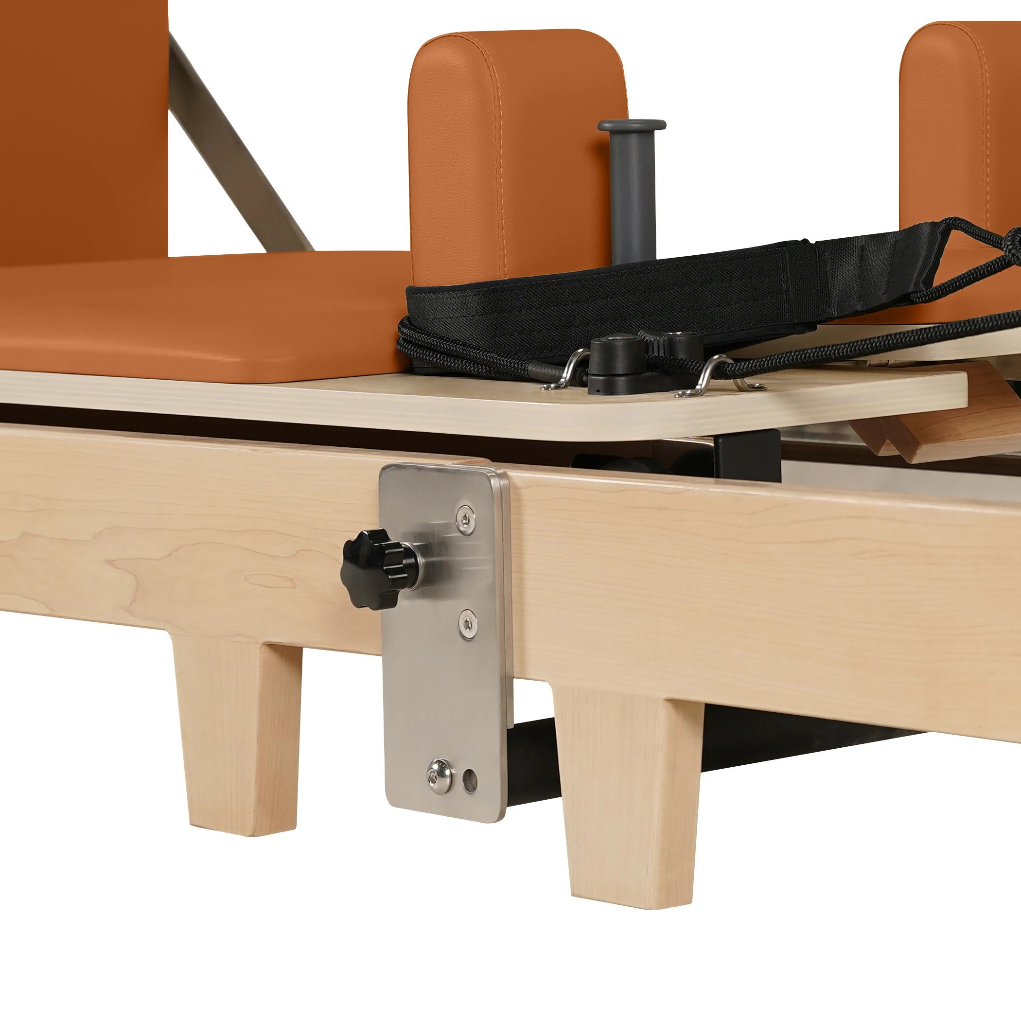 Foldable Maple Wood Pilates Reformer Orange