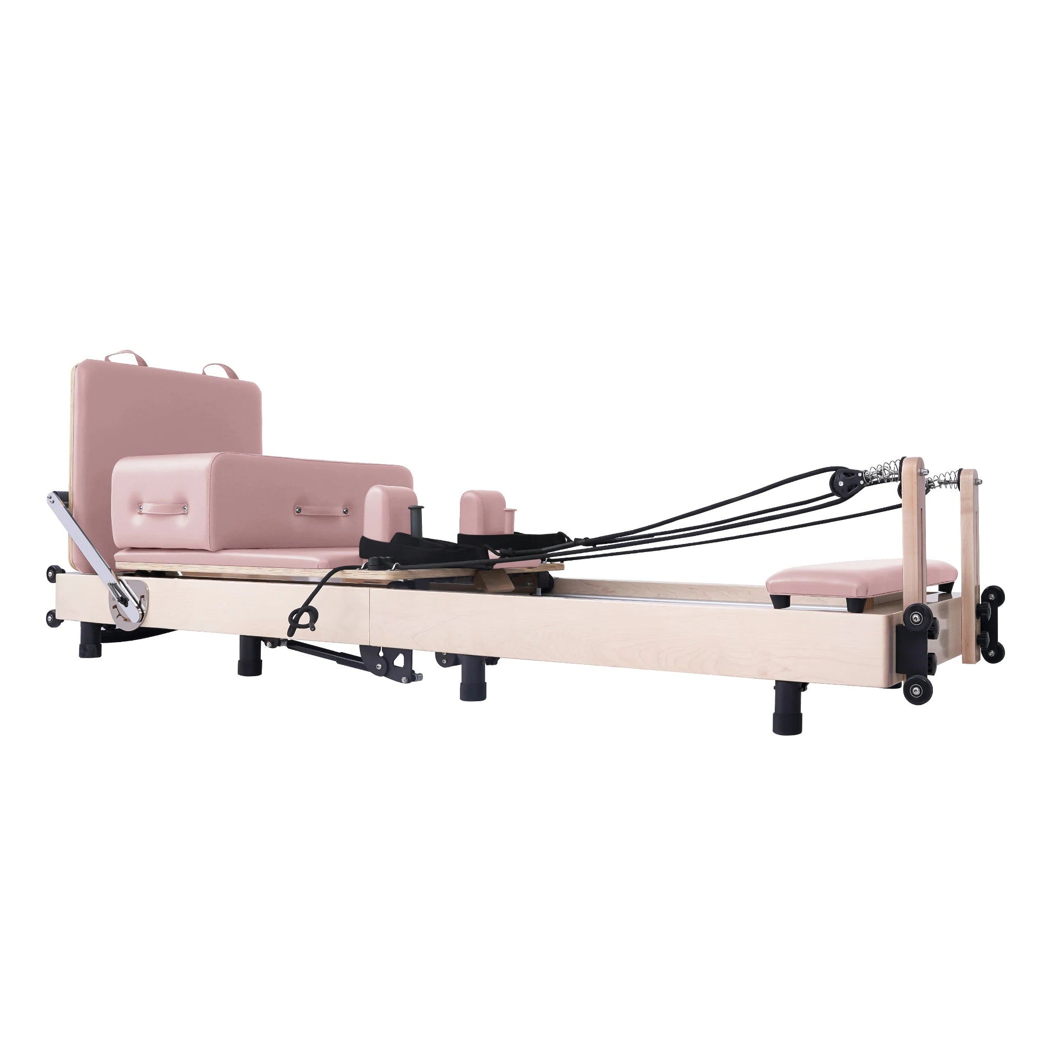 Foldable Maple Pilates Reformer Pink