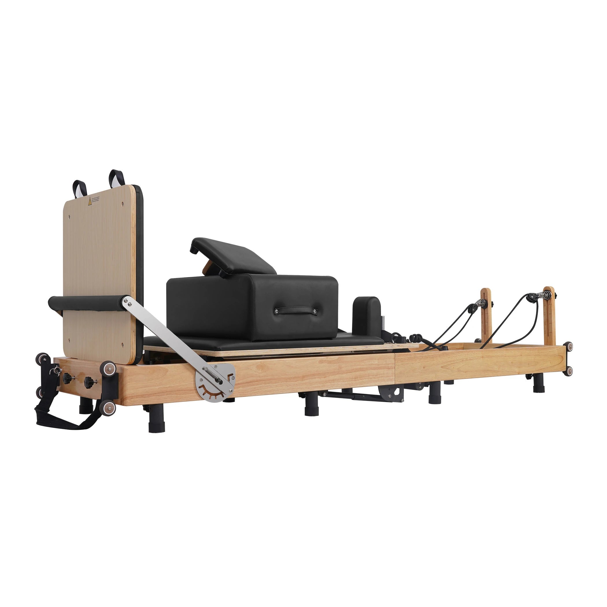 Foldable Oak Pilates Reformer Black