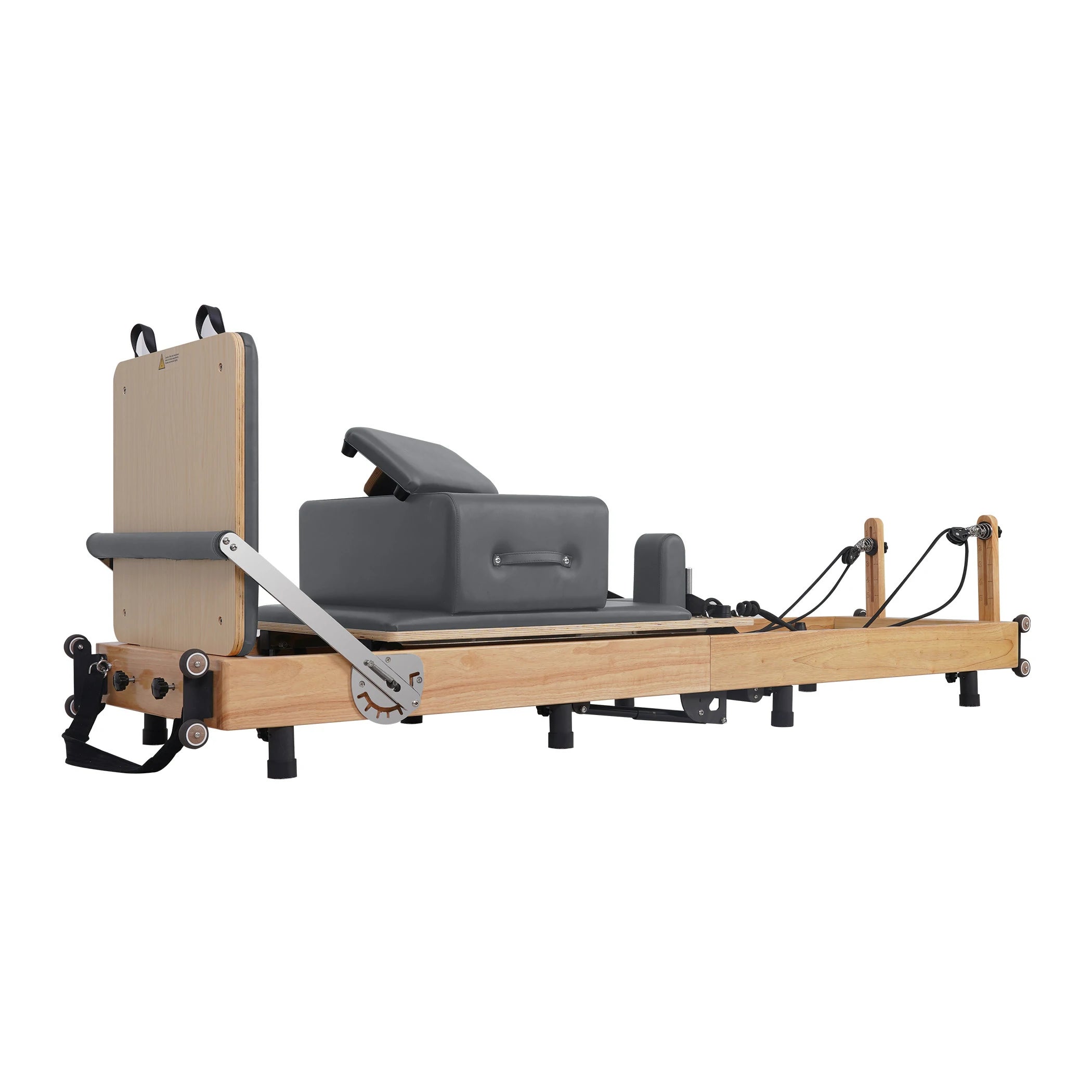 Foldable Oak Pilates Reformer Grey