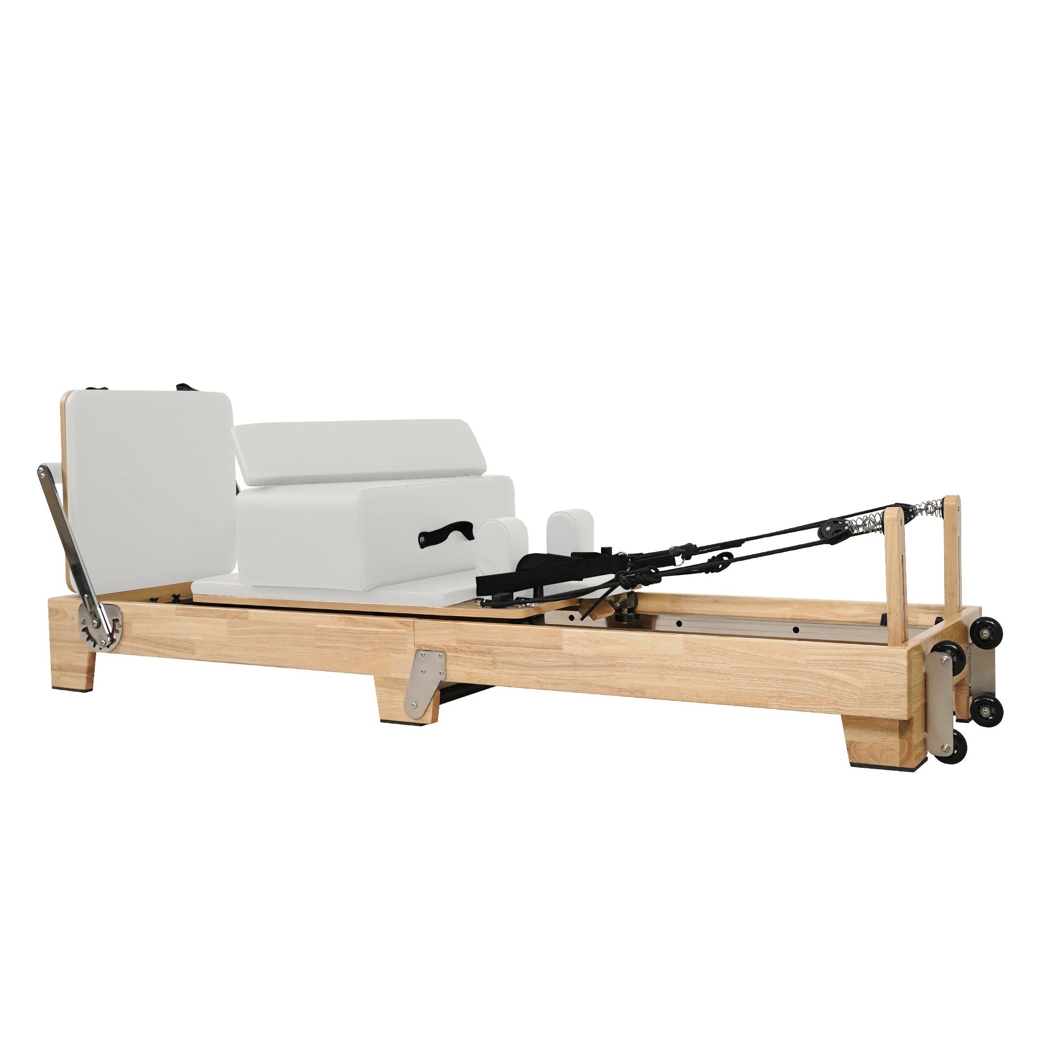 Oak Folding Classic Pilates Reformer – White