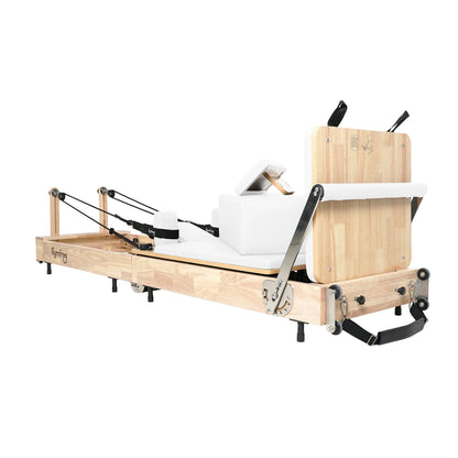 Foldable Pilates Reformer –  White