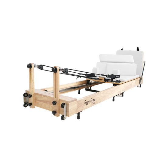 Foldable Pilates Reformer –  White