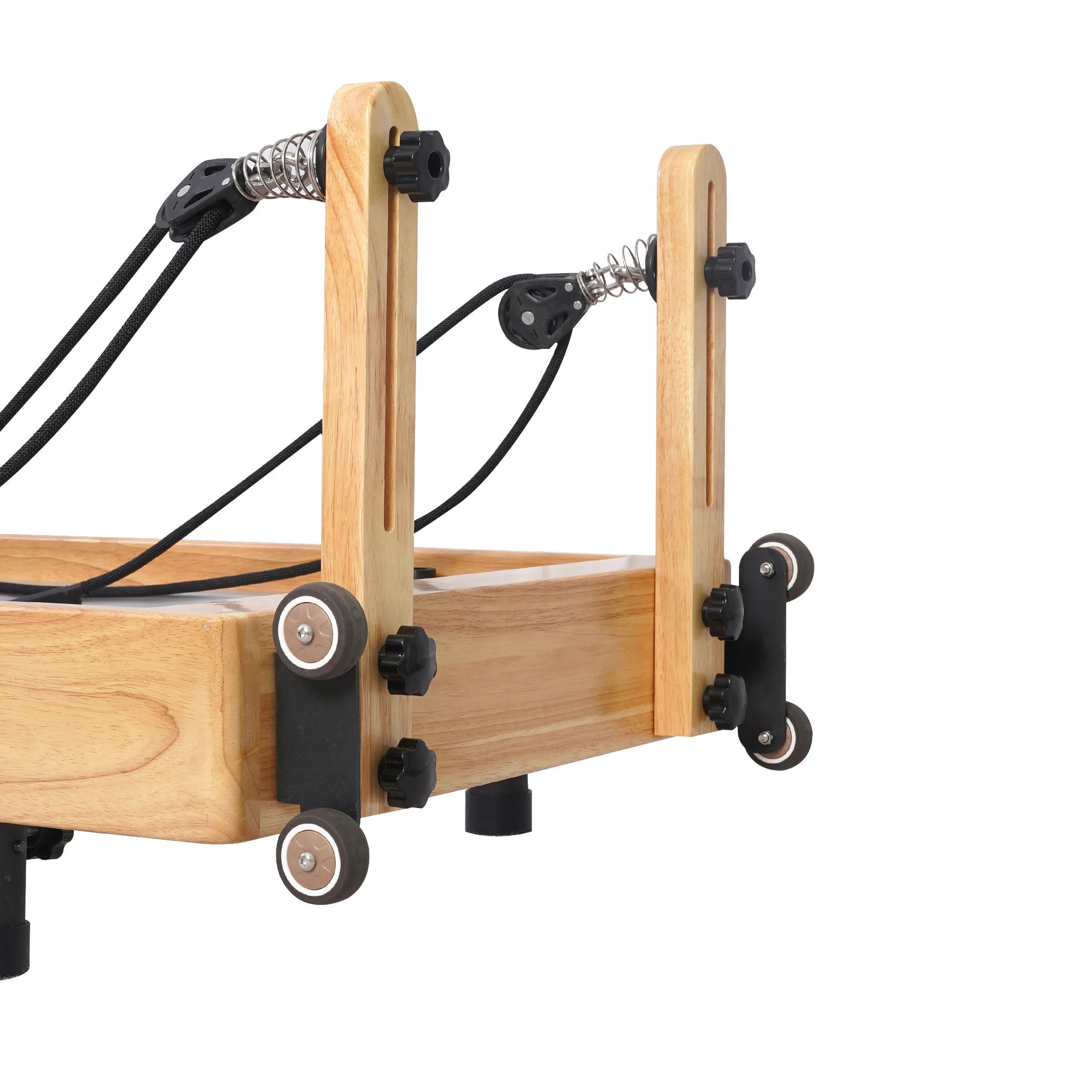 Foldable Oak Pilates Reformer Pink