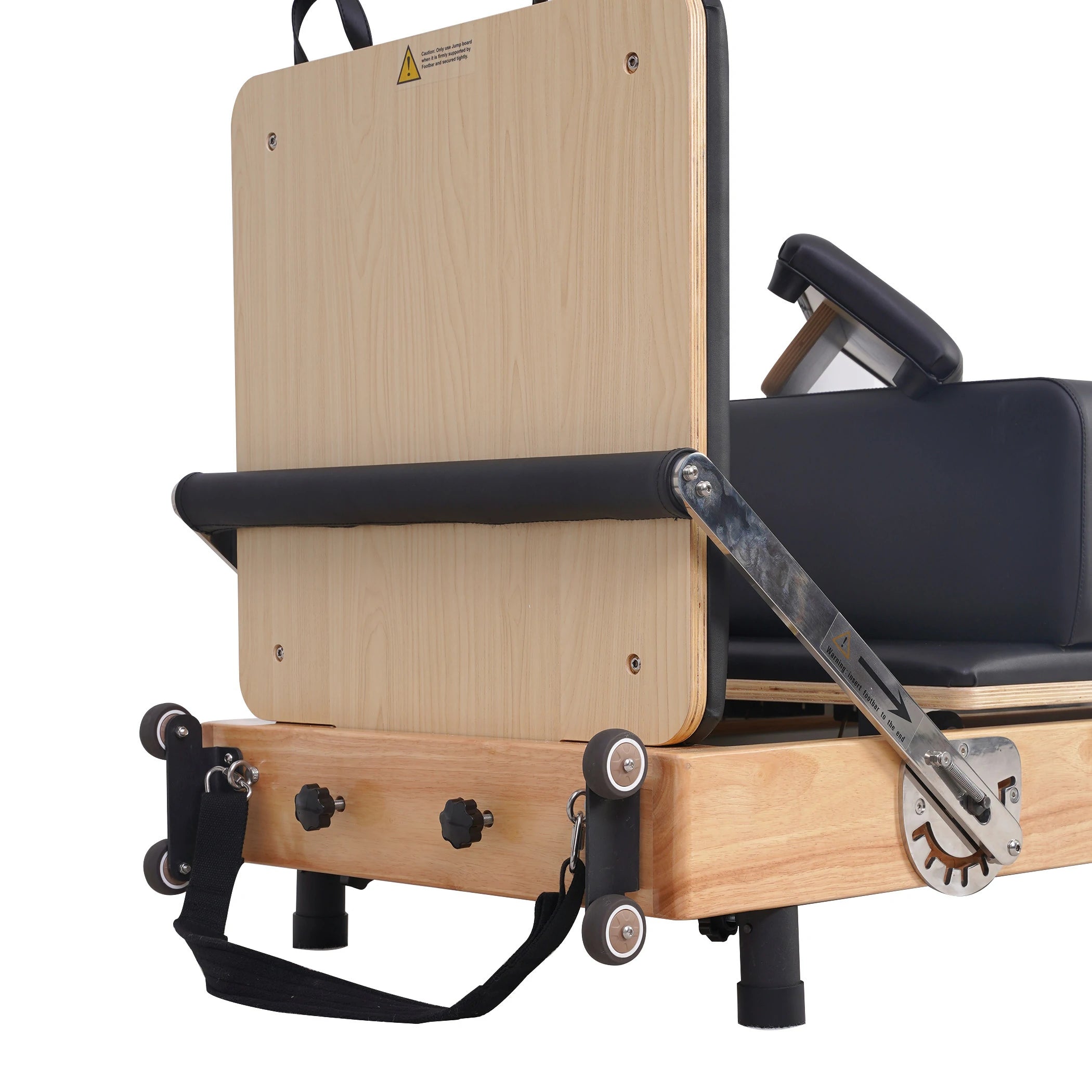 Foldable Oak Pilates Reformer Black
