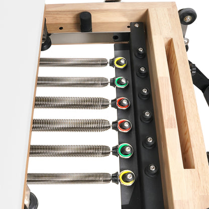 Foldable Pilates Reformer –  White