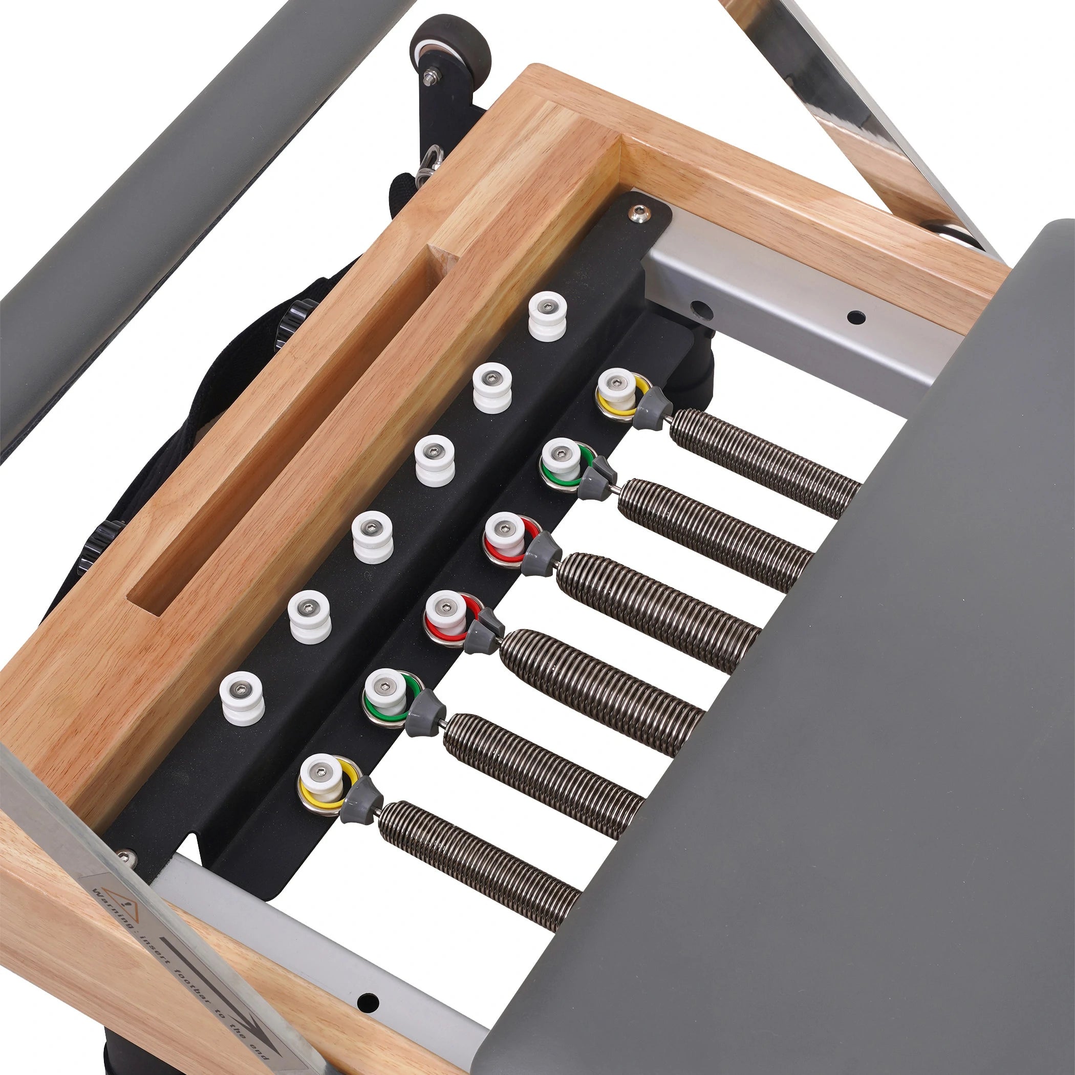 Foldable Oak Pilates Reformer Grey