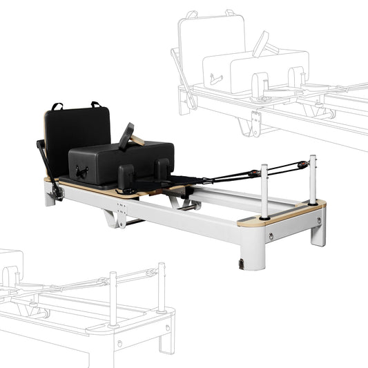 Folding Pilates Aluminum Alloy Reformer Black